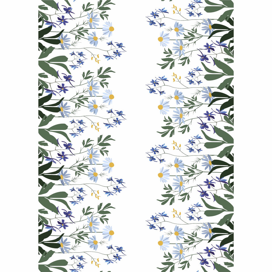 Blue Border Rice Paper, 29.21 x 40.64 cm - 3 sheets Printed Mulberry Paper Border Images 36gsm Visible Fibres to Decoupage Furniture Renovation Crafts