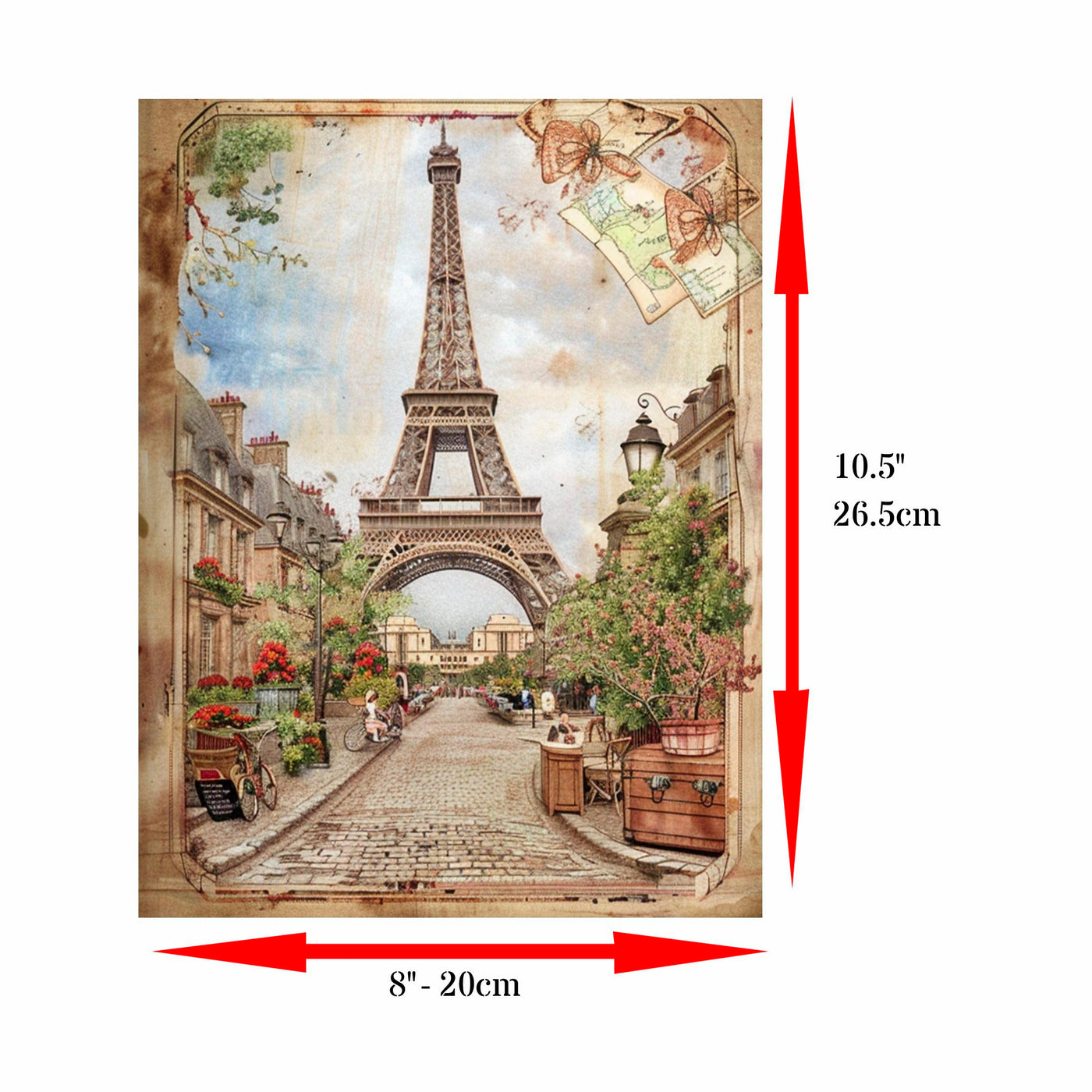 Decoupage Rice Paper, 20 x 26.5cm(6 Sheets) – 6x Decoupage Papers for Collage, Mixed Media, Card Making & Crafts, Decoupage by CRAFT KREATIVELY