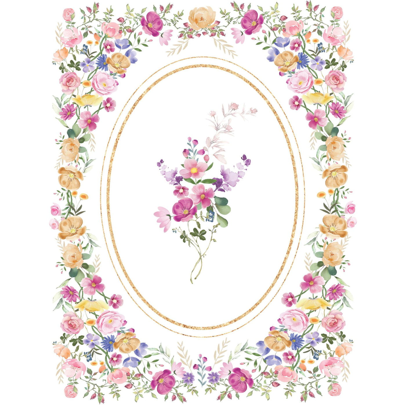 Letters n Frames Rice Paper - Hand Painted Decoupage Craft Cards