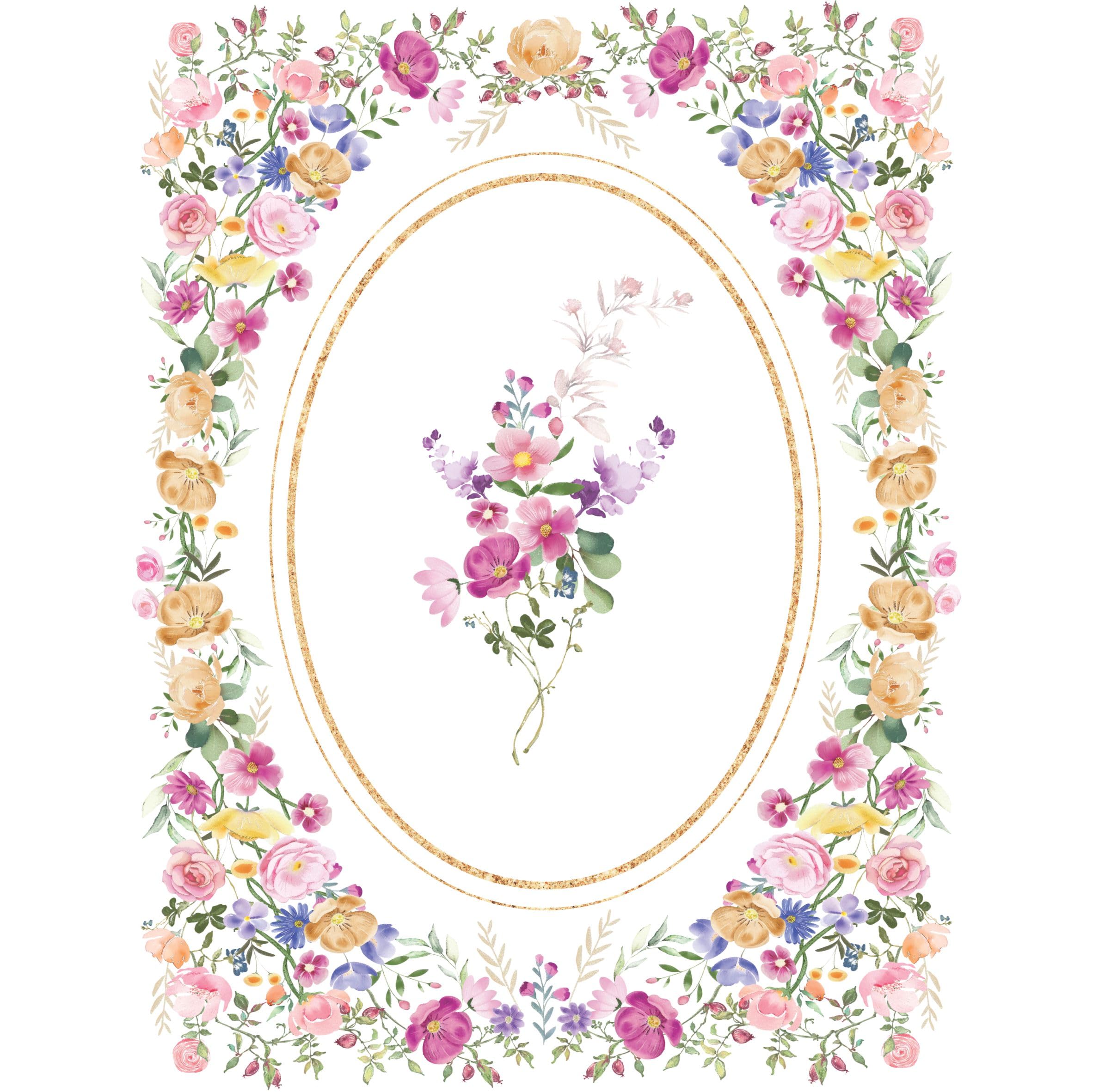 Letters n Frames Rice Paper - Hand Painted Decoupage Craft Cards