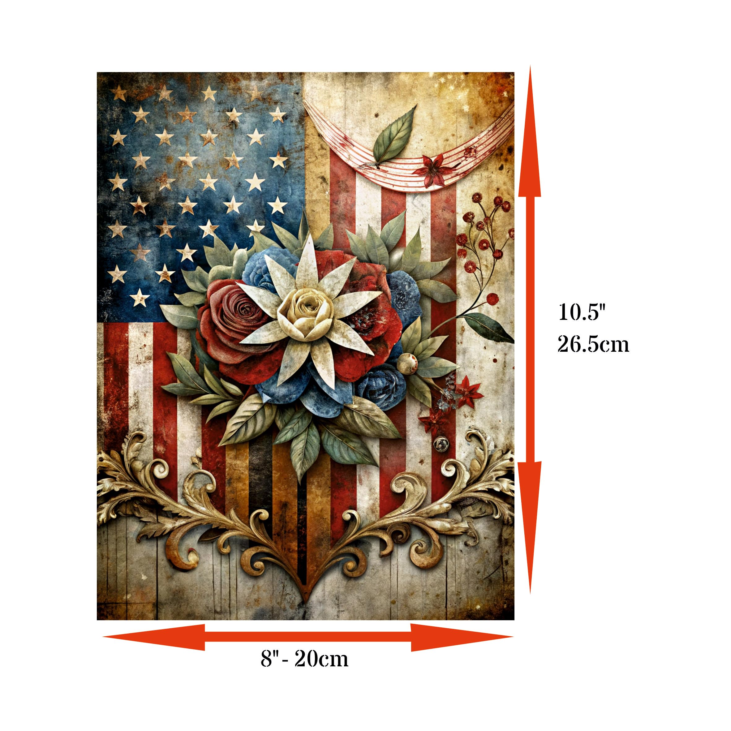 Decoupage Rice Papers - 6 Pieces | 6 Unique Designs | Versatile Decoupage Designs for Art Projects & Crafting by CRAFT KREATIVELY