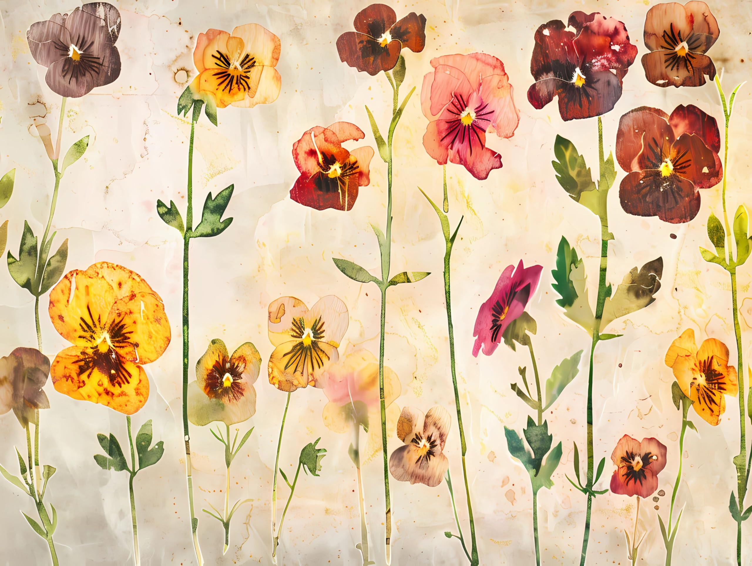 Abstract Flora Rice Papers – Decoupage Paper 6x Designs for Collage, Mixed Media, Card Making & Crafts, Decoupage by CRAFT KREATIVELY