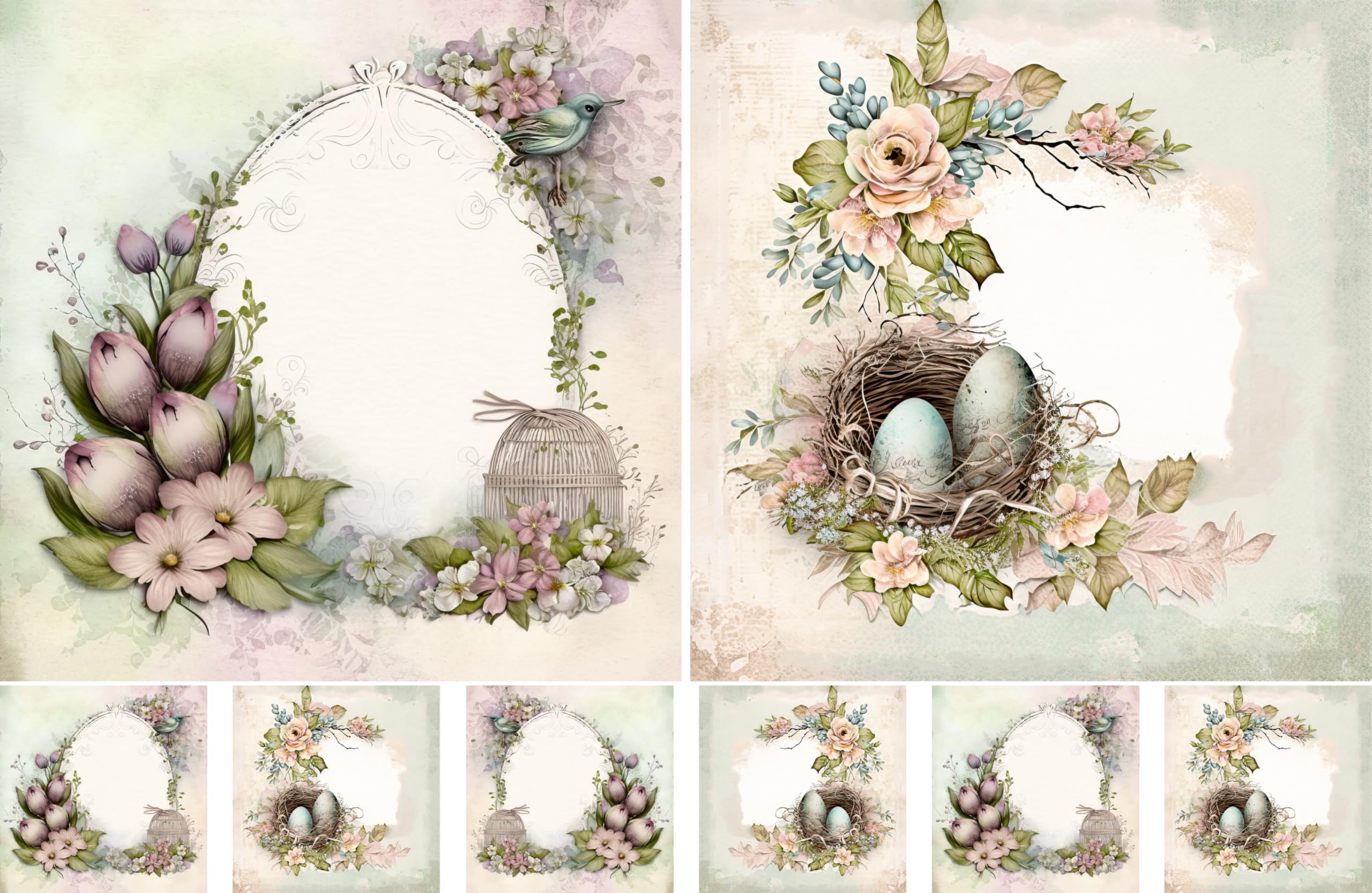 Decoupage Rice Papers - 4 Pages | 8 Unique Designs | Versatile Christmas Designs for Art Projects & Crafting by CRAFT KREATIVELY