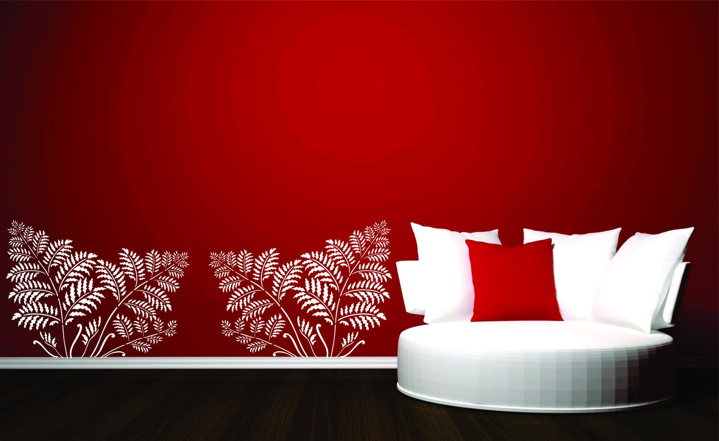 Fern Stencil - 37 x 26.5cm (M) - Reusable Tree Fern Leaf Frond Foliage Wall Stencil Template