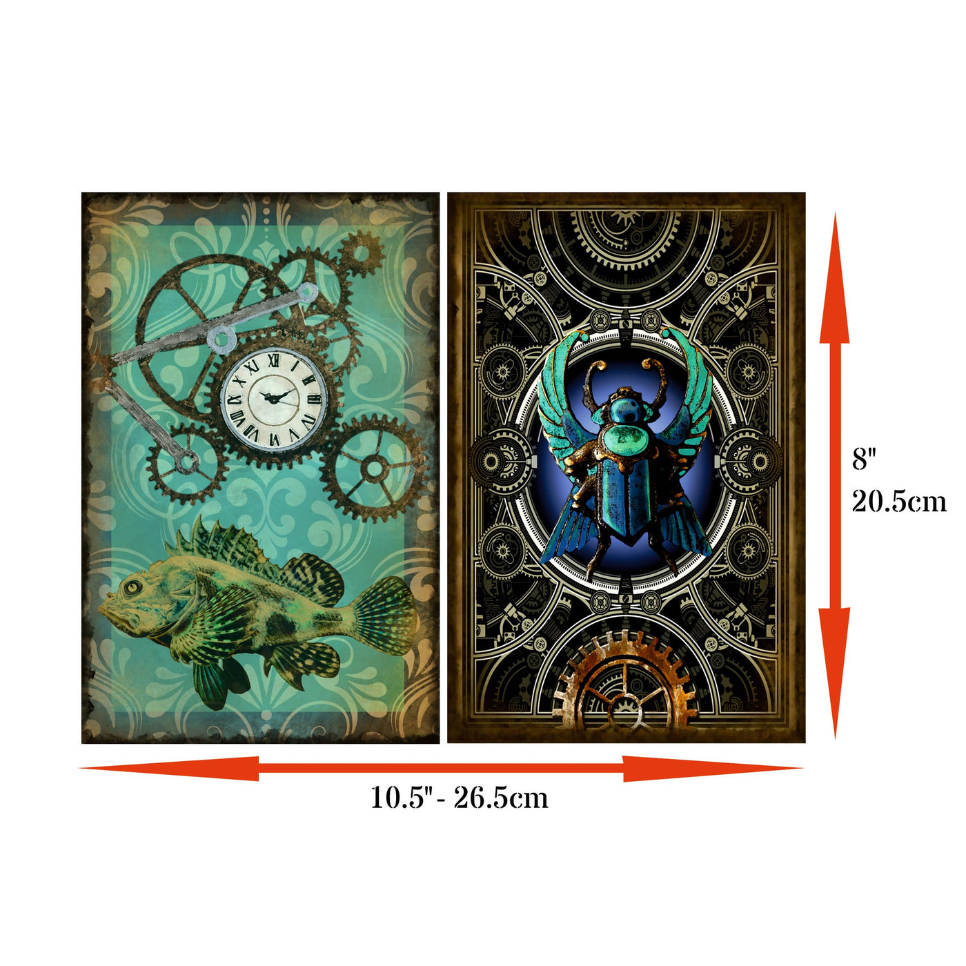 Decoupage Rice Papers - 6 Pieces | 6 Unique Designs | Versatile Decoupage Designs for Art Projects & Crafting by CRAFT KREATIVELY