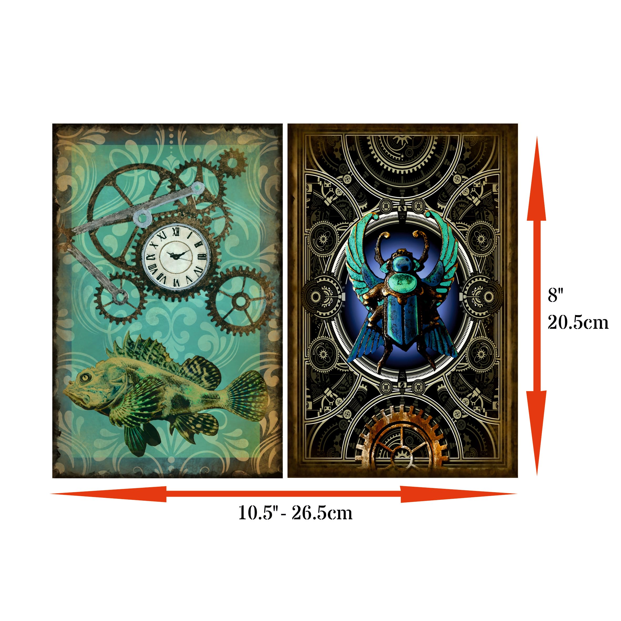 Decoupage Rice Papers - 6 Pieces | 6 Unique Designs | Versatile Decoupage Designs for Art Projects & Crafting by CRAFT KREATIVELY