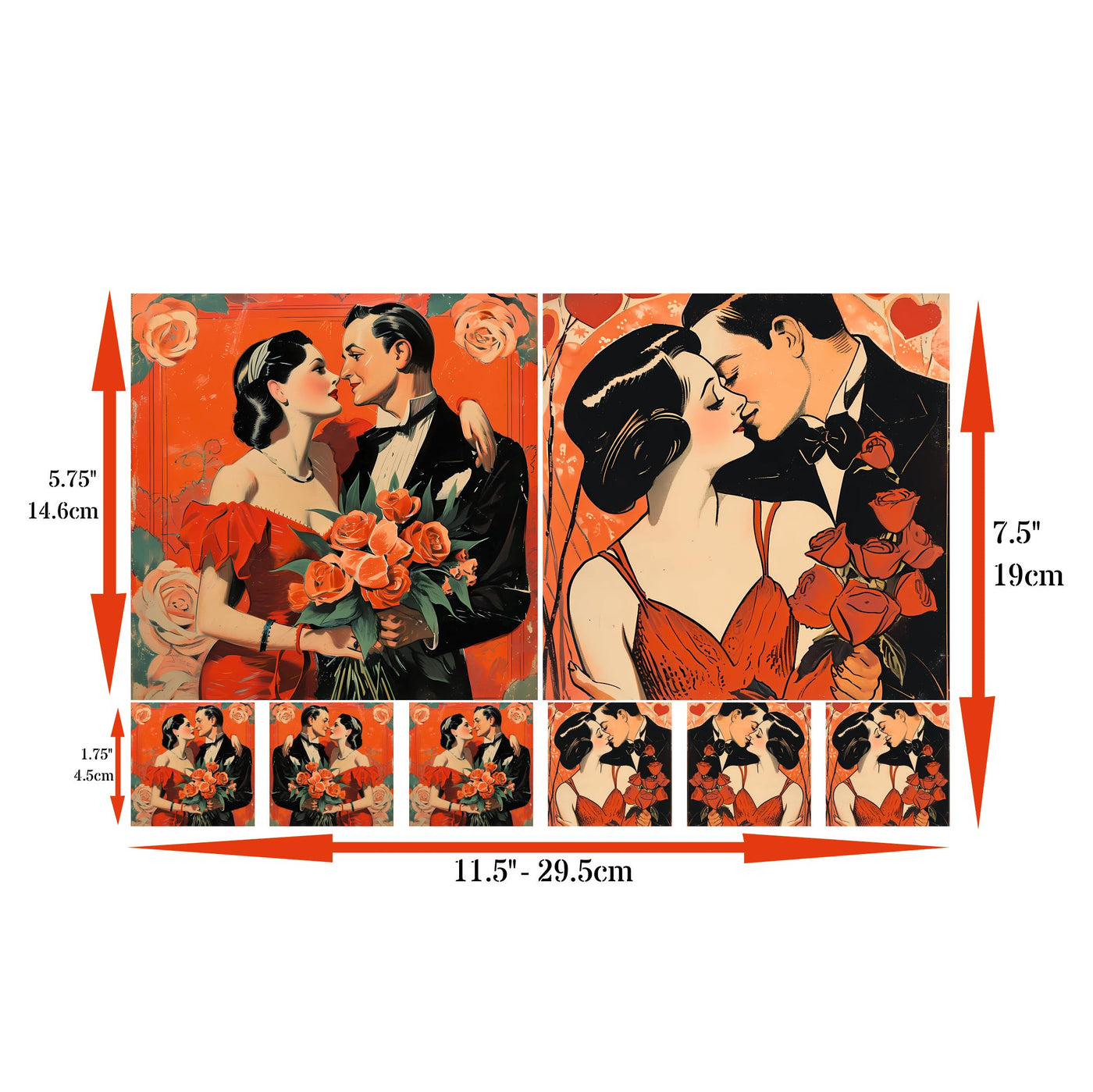 Decoupage Rice Papers - 4 Sheets | 8 Unique Designs | Versatile Christmas Designs for Art Projects & Crafting by CRAFT KREATIVELY