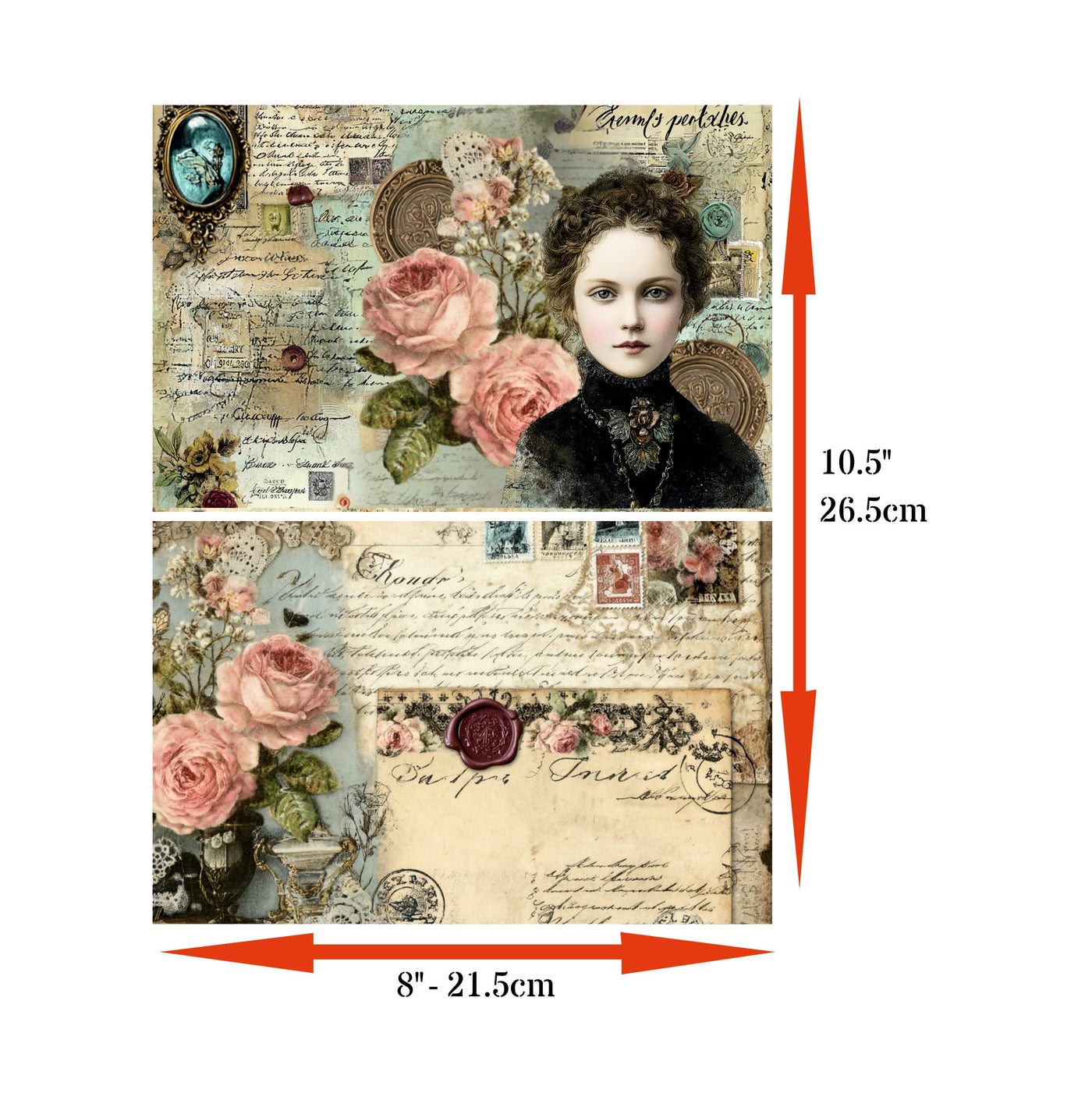 Decoupage Rice Papers - 6 Pieces | 6 Unique Designs | Versatile Decoupage Designs for Art Projects & Crafting by CRAFT KREATIVELY
