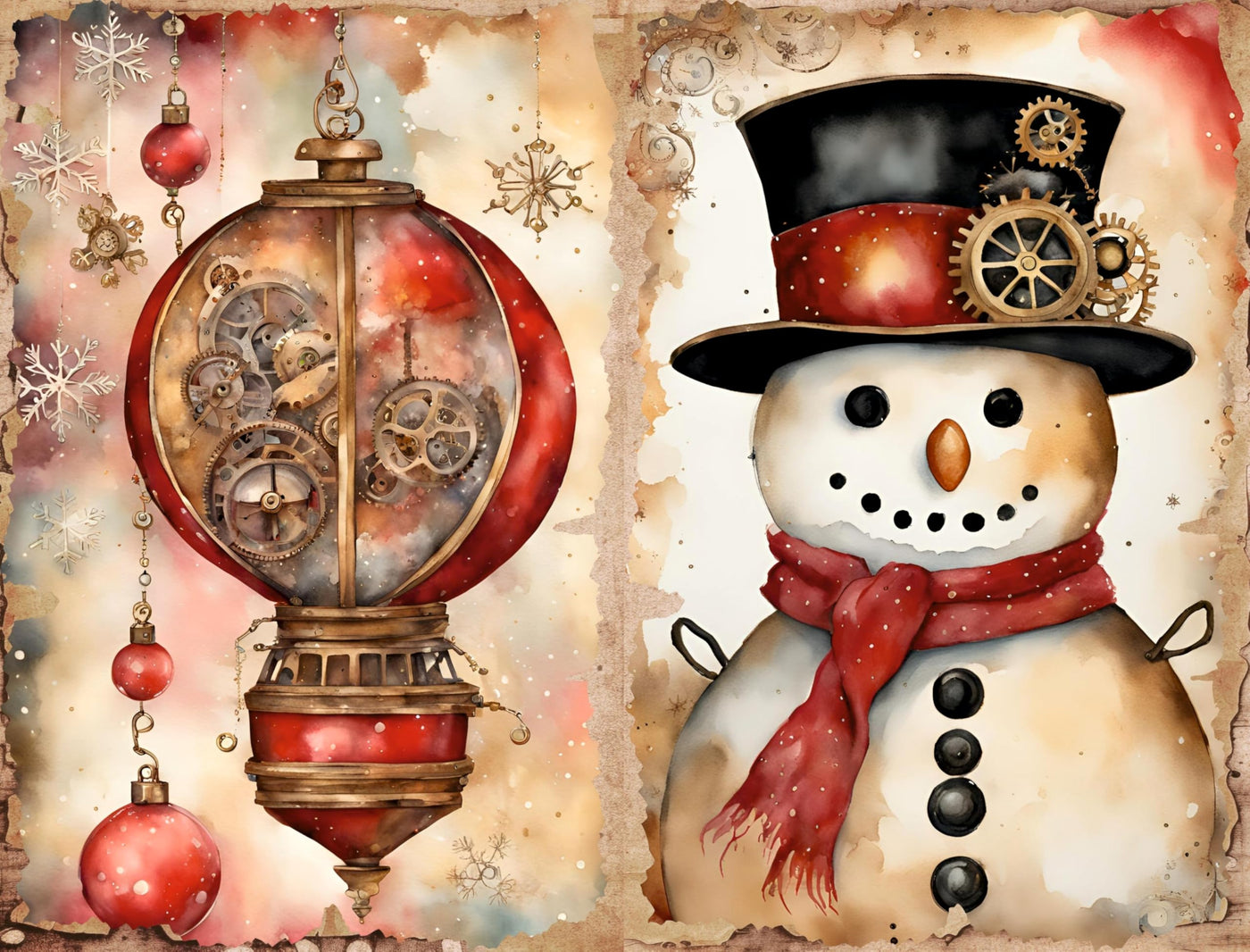 Decoupage Rice Papers - 6 Sheets | 6 Unique Designs | Versatile Christmas Designs for Art Projects & Crafting by CRAFT KREATIVELY