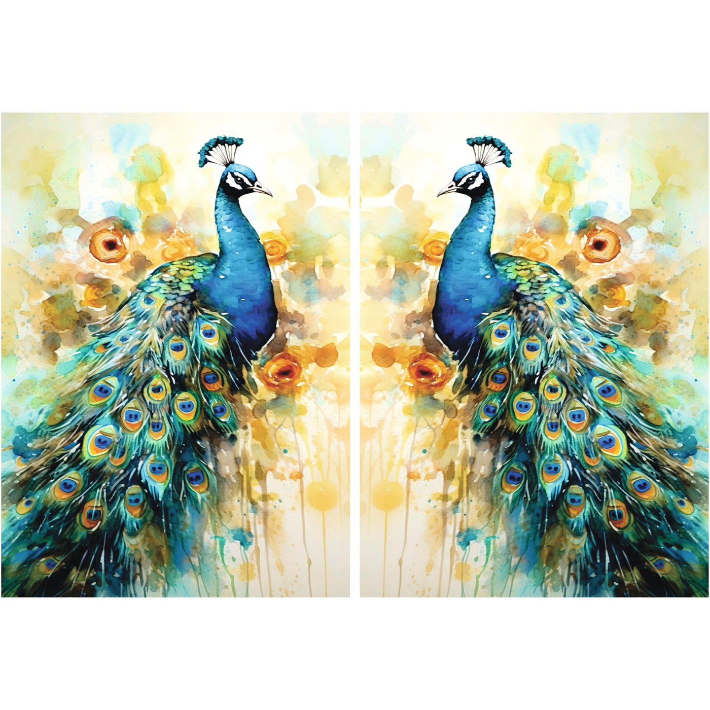Decoupage Rice Paper (2 pc) - Pairs for Decoupage, Posters, Furniture, and Craft Projects by CRAFT KREATIVELY