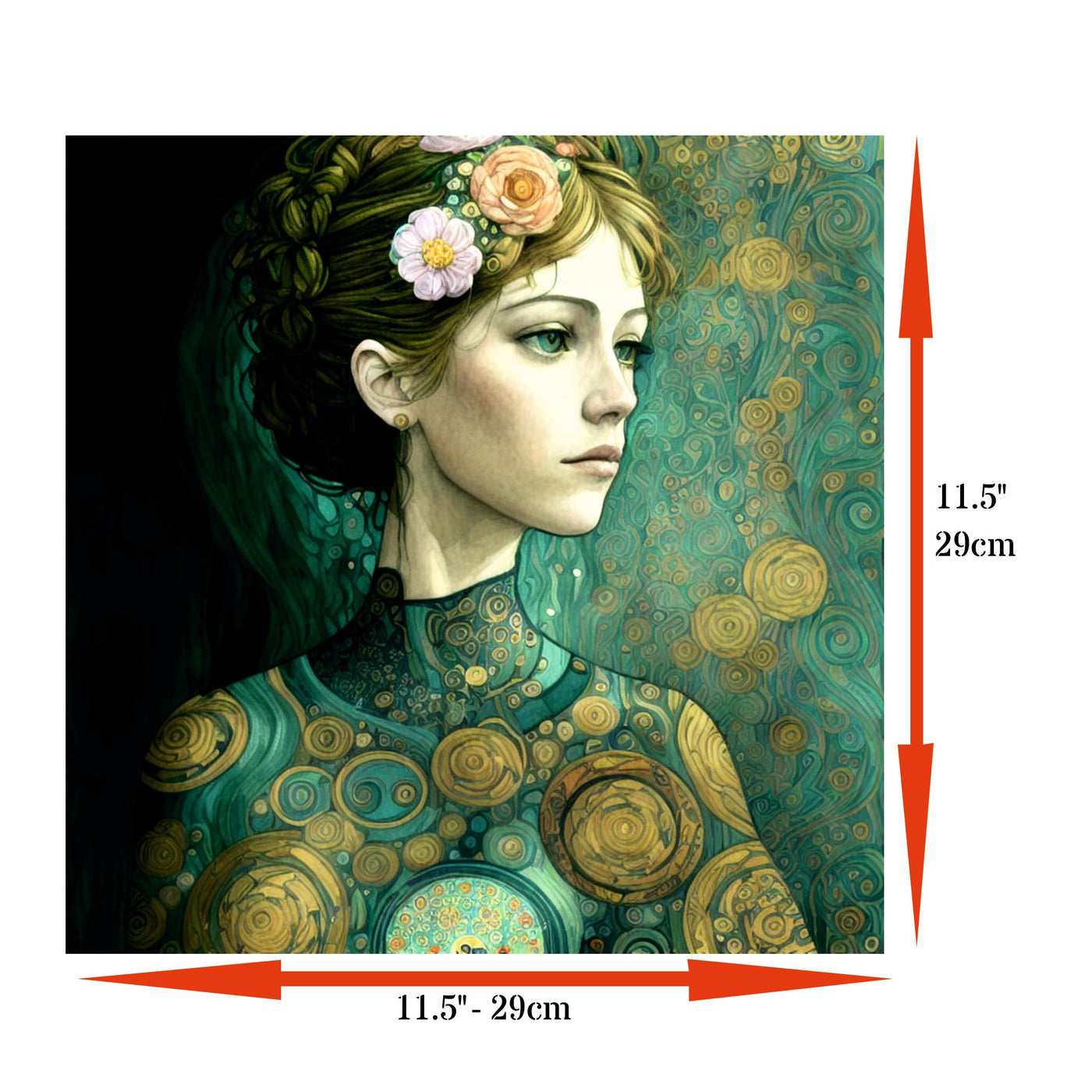 Decoupage Rice Paper (2 pc) - 2 surreal women for Furniture Poster Craft Decoupage by CRAFT KREATIVELY