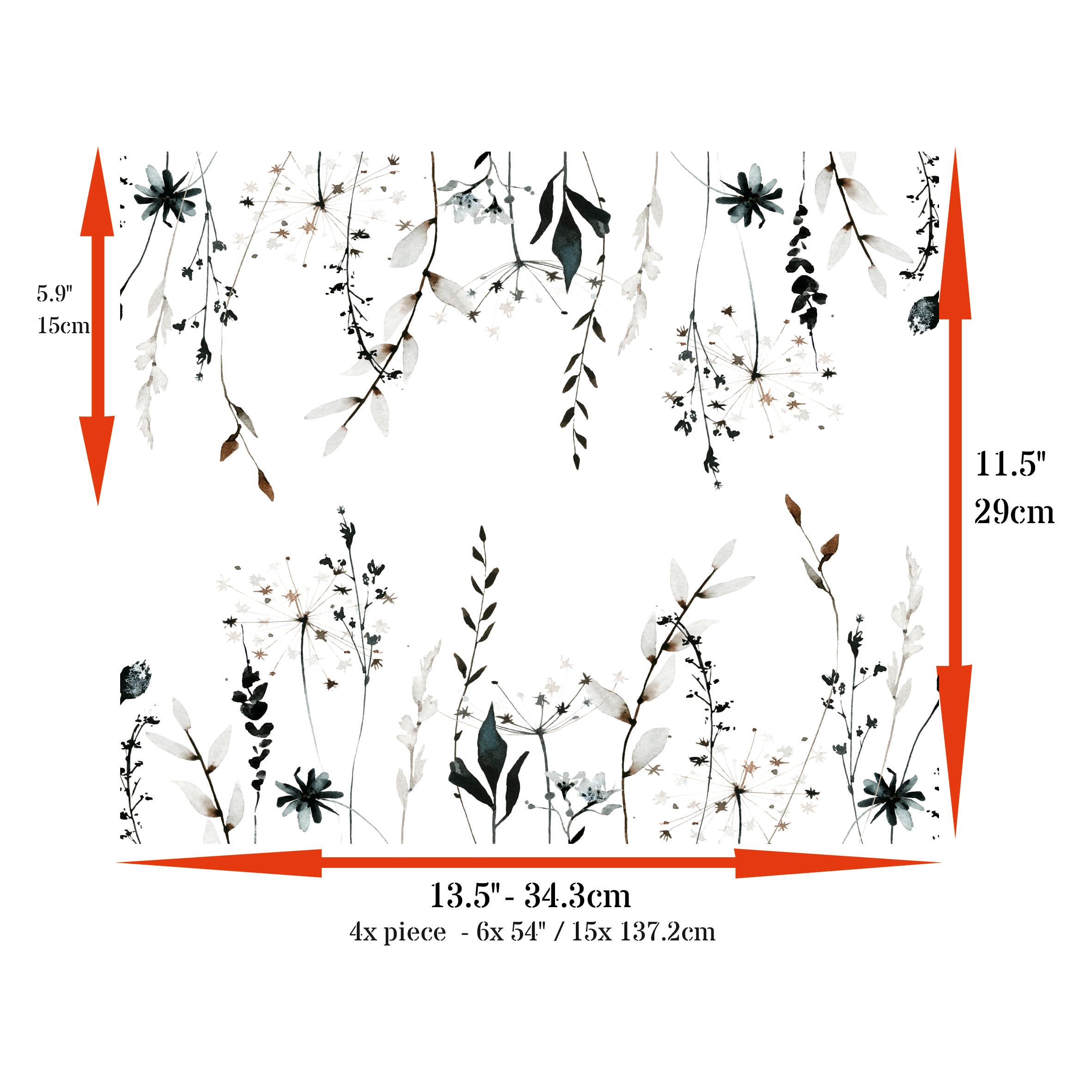 Decoupage Rice Paper (4 pc) - Decoupage Border for Walls, Furniture & Crafts, Decoupage by CRAFT KREATIVELY