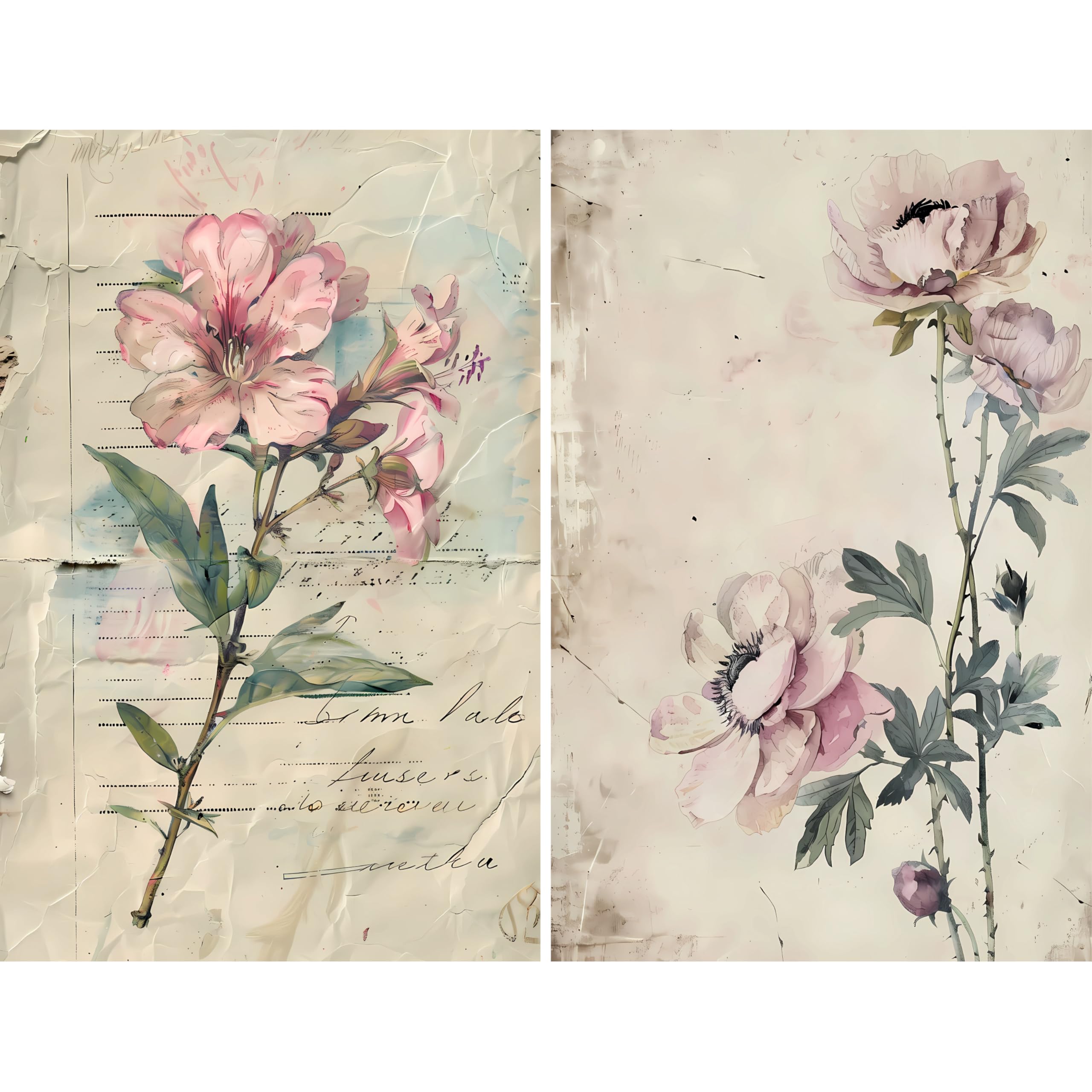Decoupage Rice Paper, 20 x 26.5cm (6 Sheets) – 6x Decoupage Papers for Collage, Mixed Media, Card Making & Crafts, Decoupage by CRAFT KREATIVELY