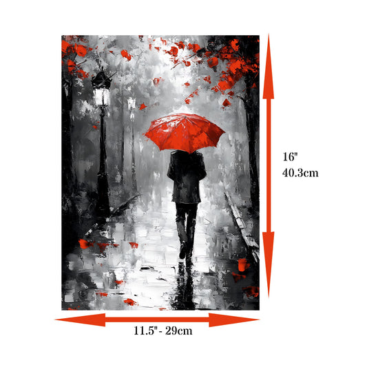 The Red Umbrella Rice Papers, 11.5 x 16 inch (A3+) - Decoupage Paper Design for Furniture, Mixed Media, Cards & Crafts, Decoupage by CRAFT KREATIVELY