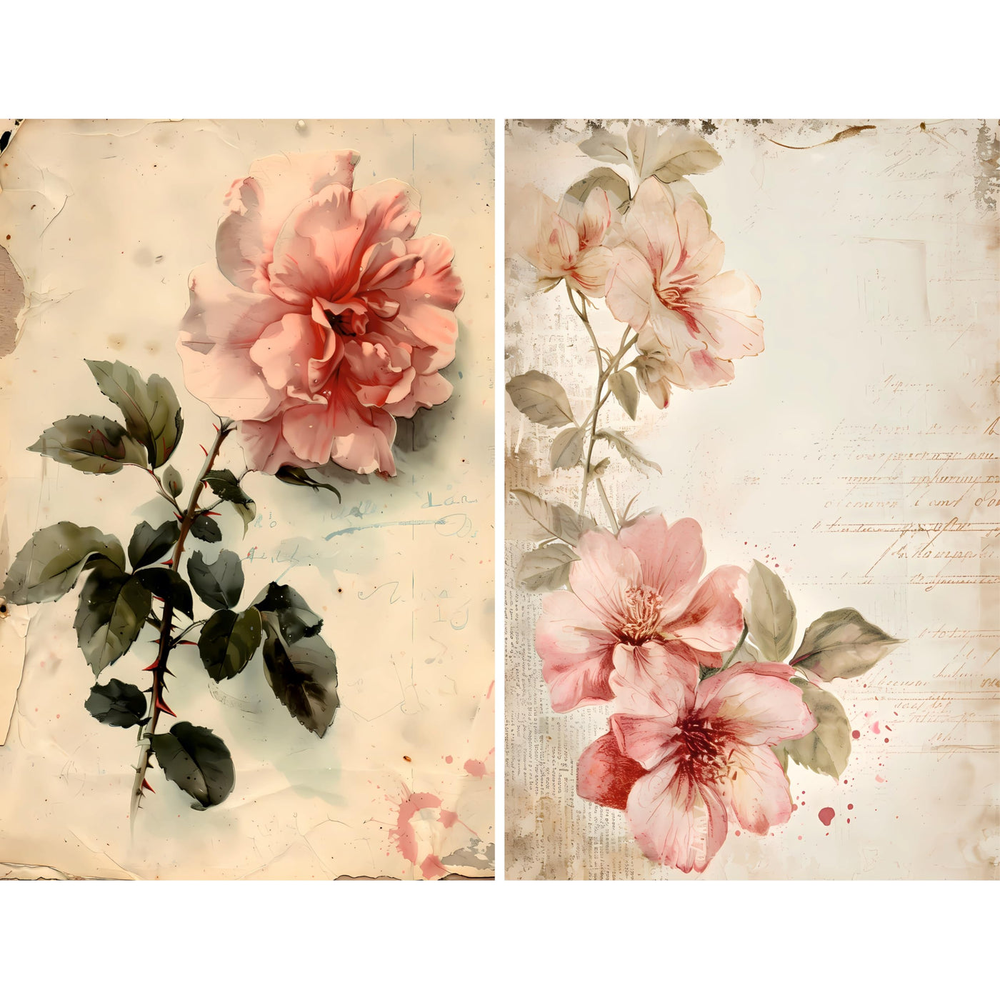 Decoupage Rice Paper, 20 x 26.5cm (6 Sheets) – 6x Decoupage Papers for Collage, Mixed Media, Card Making & Crafts, Decoupage by CRAFT KREATIVELY