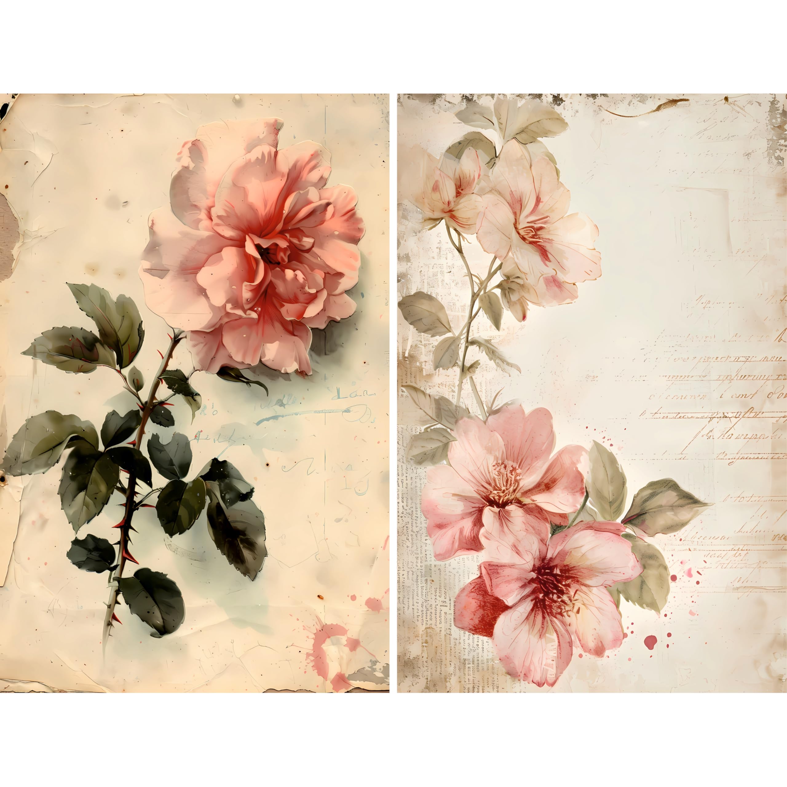 Decoupage Rice Paper, 20 x 26.5cm (6 Sheets) – 6x Decoupage Papers for Collage, Mixed Media, Card Making & Crafts, Decoupage by CRAFT KREATIVELY