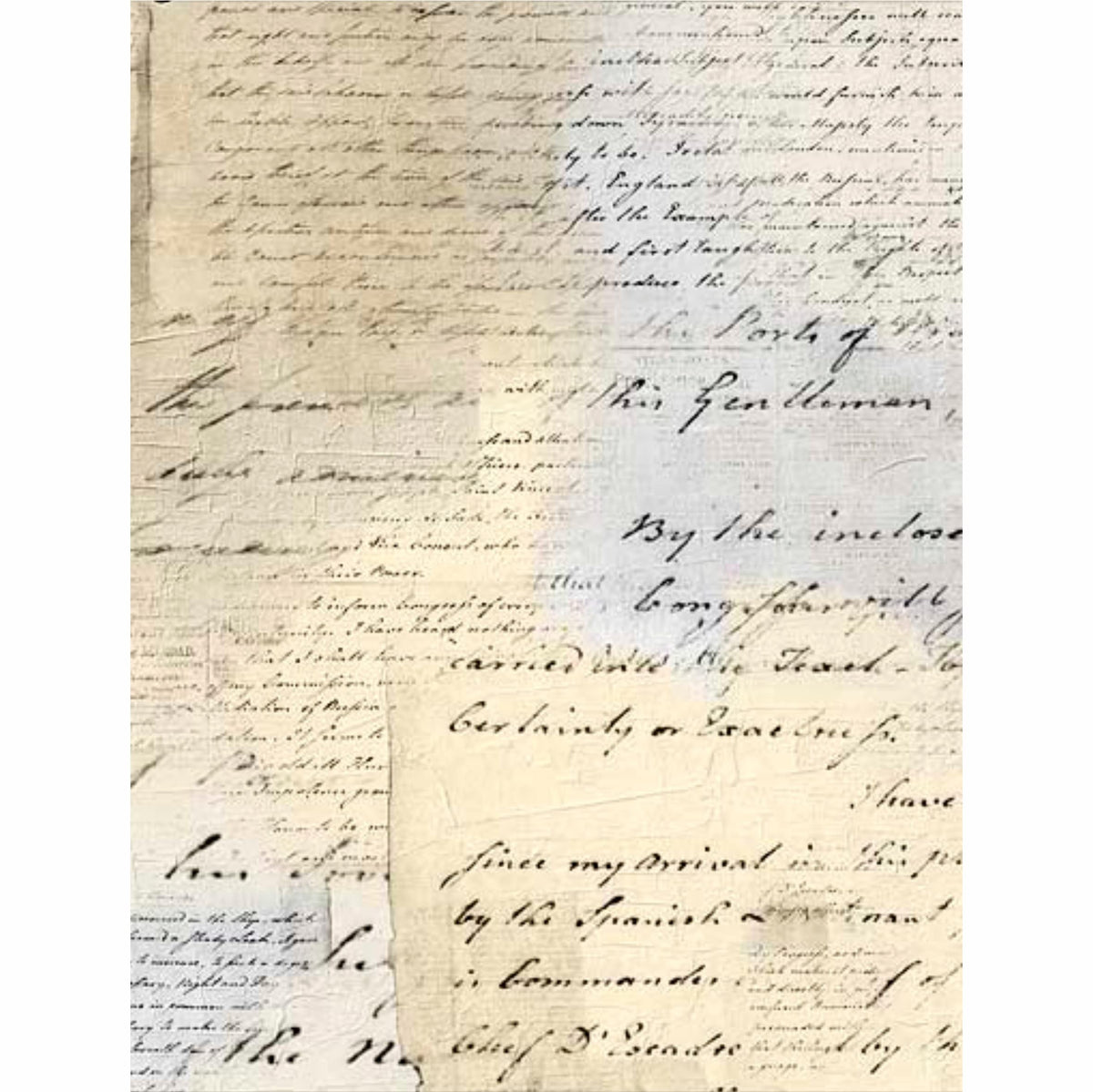 Mixed Overlay Rice Paper, 20.32 x 26.67 cm - 6 x Different Printed Mulberry Paper Images 30gsm Visible Fibres for Decoupage Crafts Mixed Media Collage Art