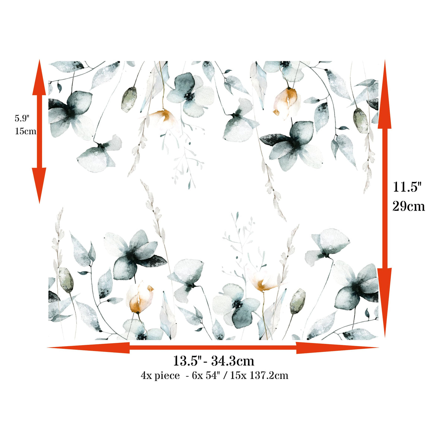 Decoupage Rice Paper (4 pc) - Decoupage Border for Walls, Furniture & Crafts, Decoupage by CRAFT KREATIVELY