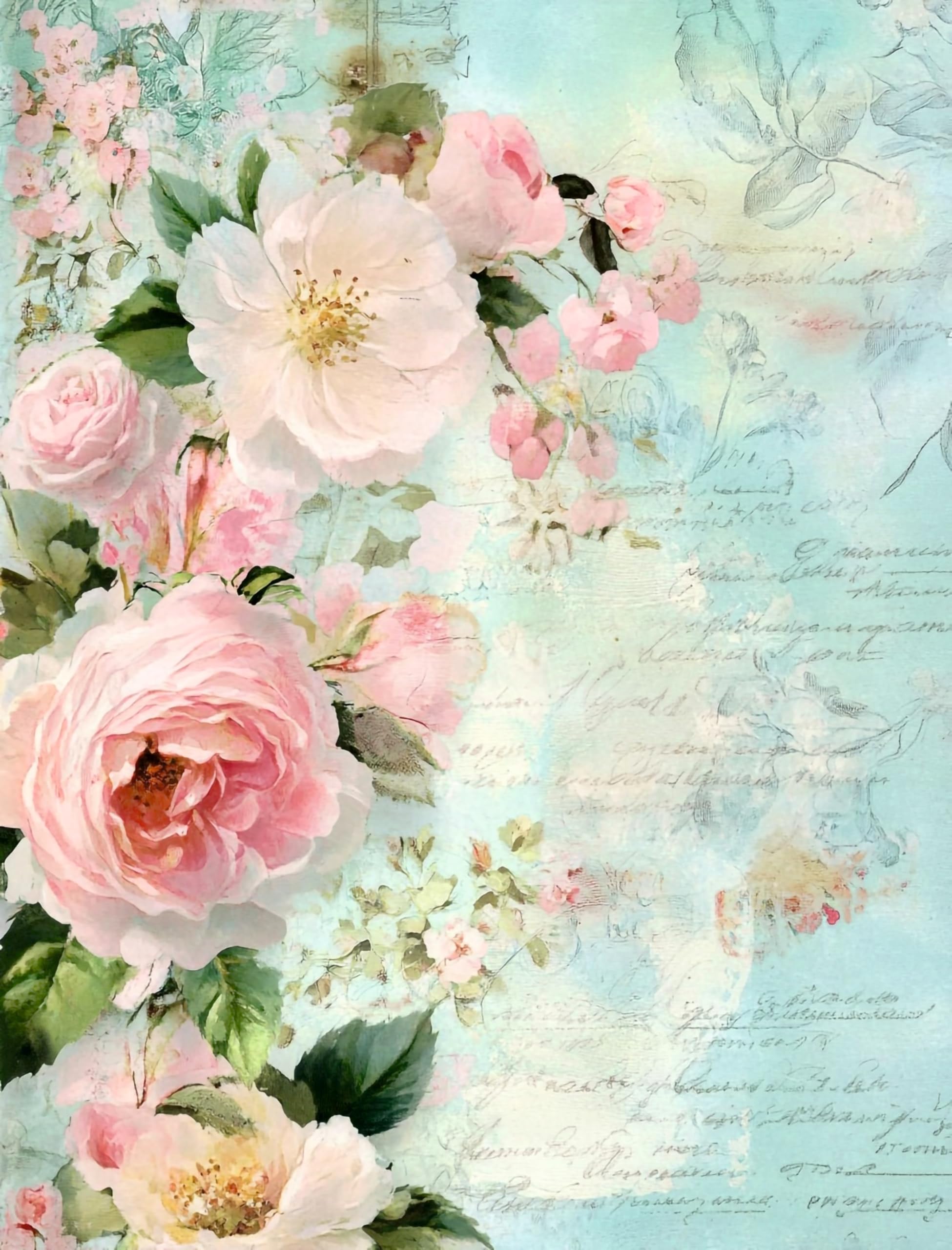 Decoupage Rice Paper, 20 x 26.5cm(6 Sheets) – 6x Decoupage Papers for Collage, Mixed Media, Card Making & Crafts, Decoupage by CRAFT KREATIVELY