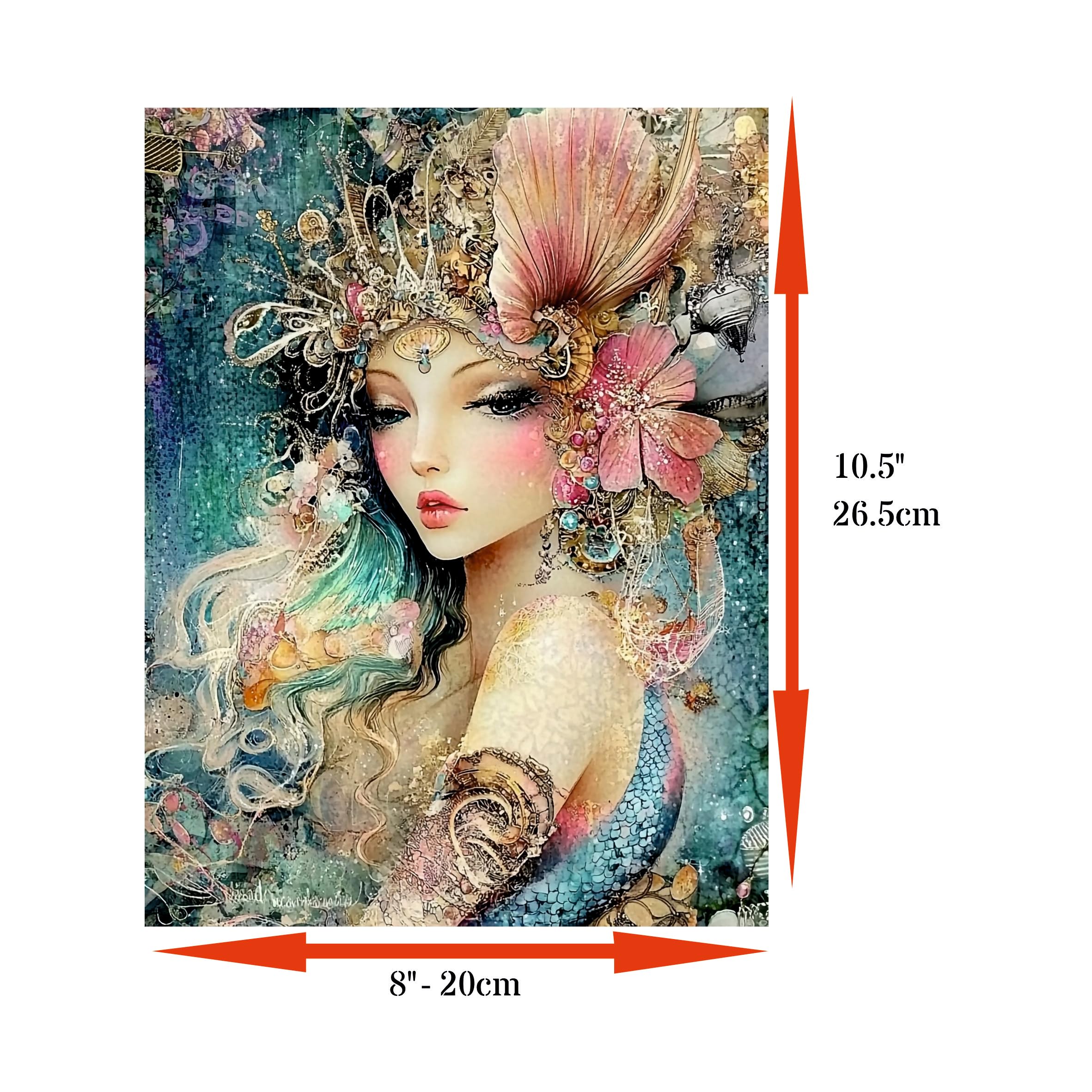 Decoupage Rice Papers - 6 Pieces | 6 Unique Designs | Versatile Decoupage Designs for Art Projects & Crafting by CRAFT KREATIVELY