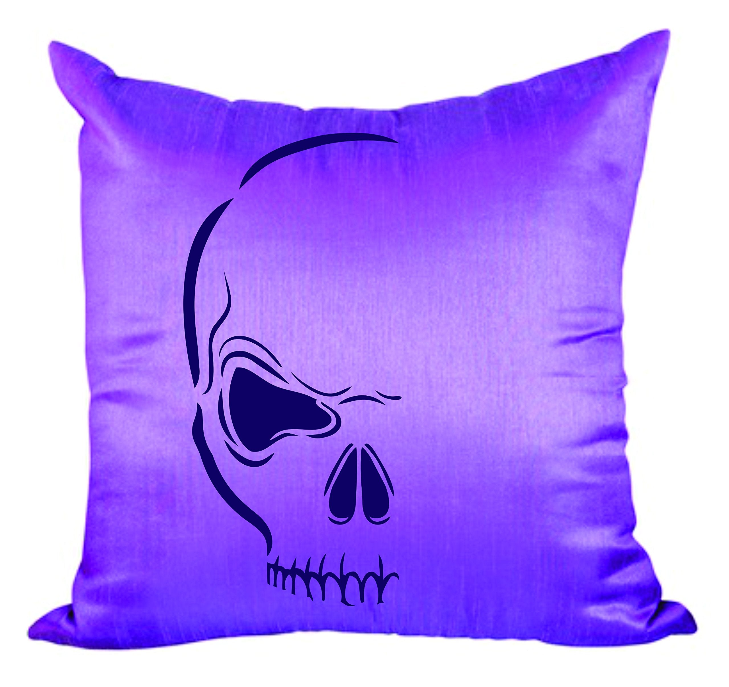 Evil Skull Halloween Stencil - 7.5 x 16.5cm (S) - Reusable Half Head Holiday Wall Stencil Template .