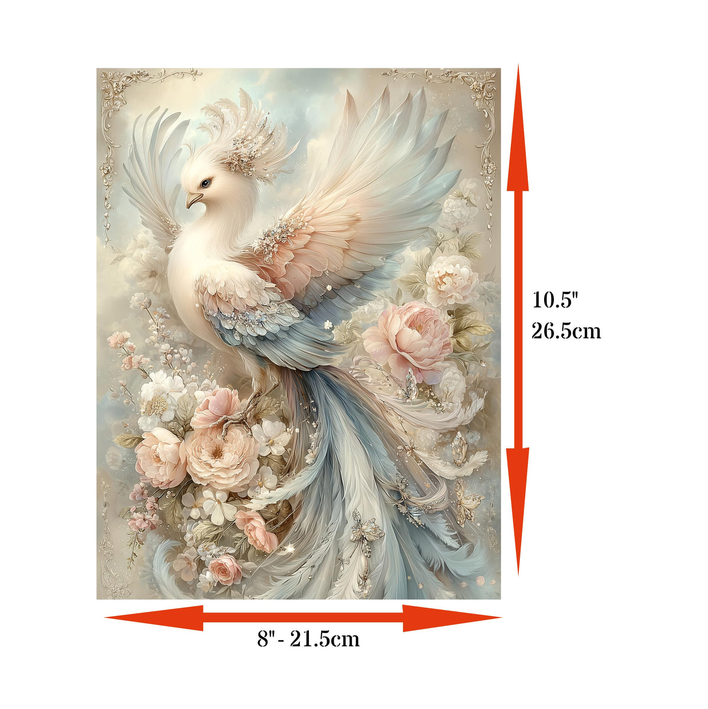 Decoupage Rice Papers - 6 Pieces | 6 Unique Designs | Versatile Decoupage Designs for Art Projects & Crafting by CRAFT KREATIVELY (Birds)