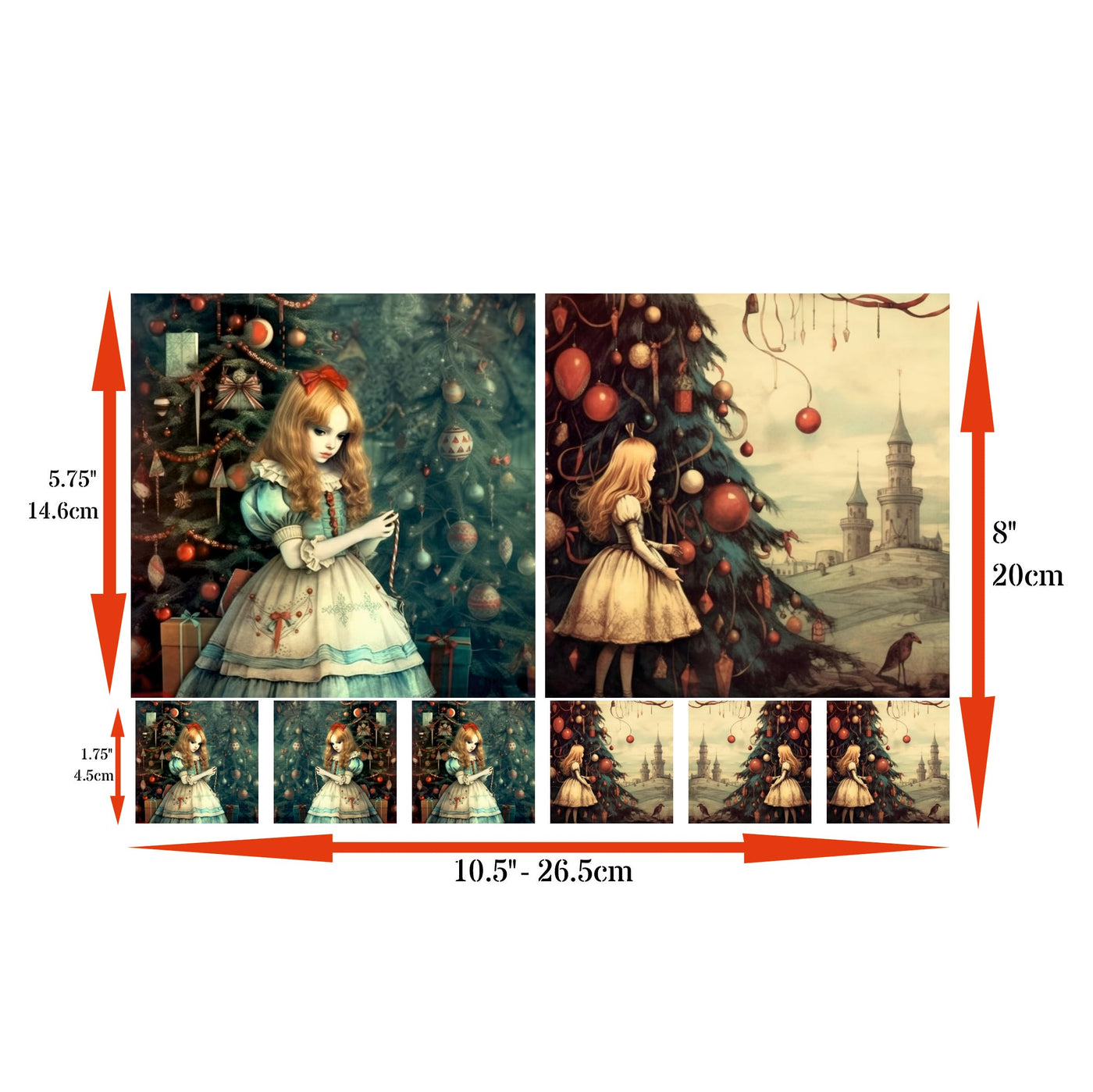 Decoupage Rice Papers - 4 Sheets | 32 Pieces | 8 Unique Designs | Versatile Designs for Art Projects & Crafting by CRAFT KREATIVELY