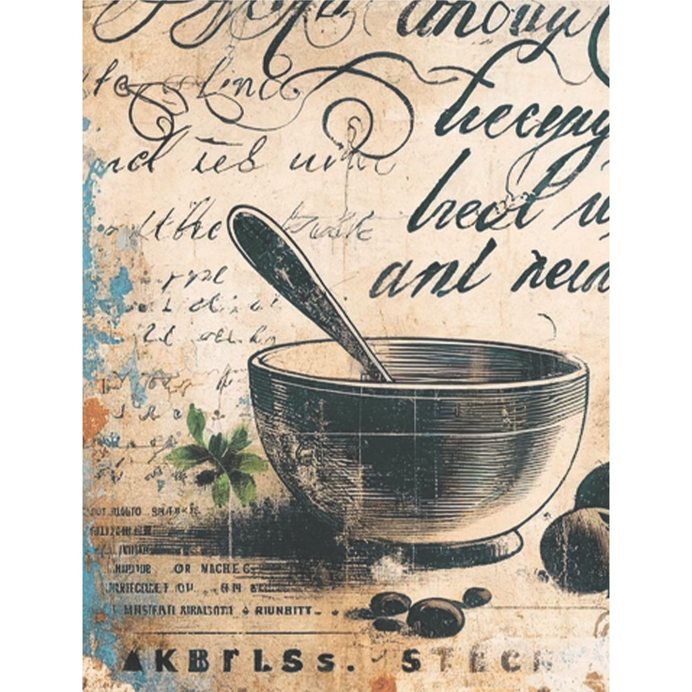 Coffee Shop Rice Paper, 8 x 10.5 inch - for Decoupage Scrapbooking Cards Crafts