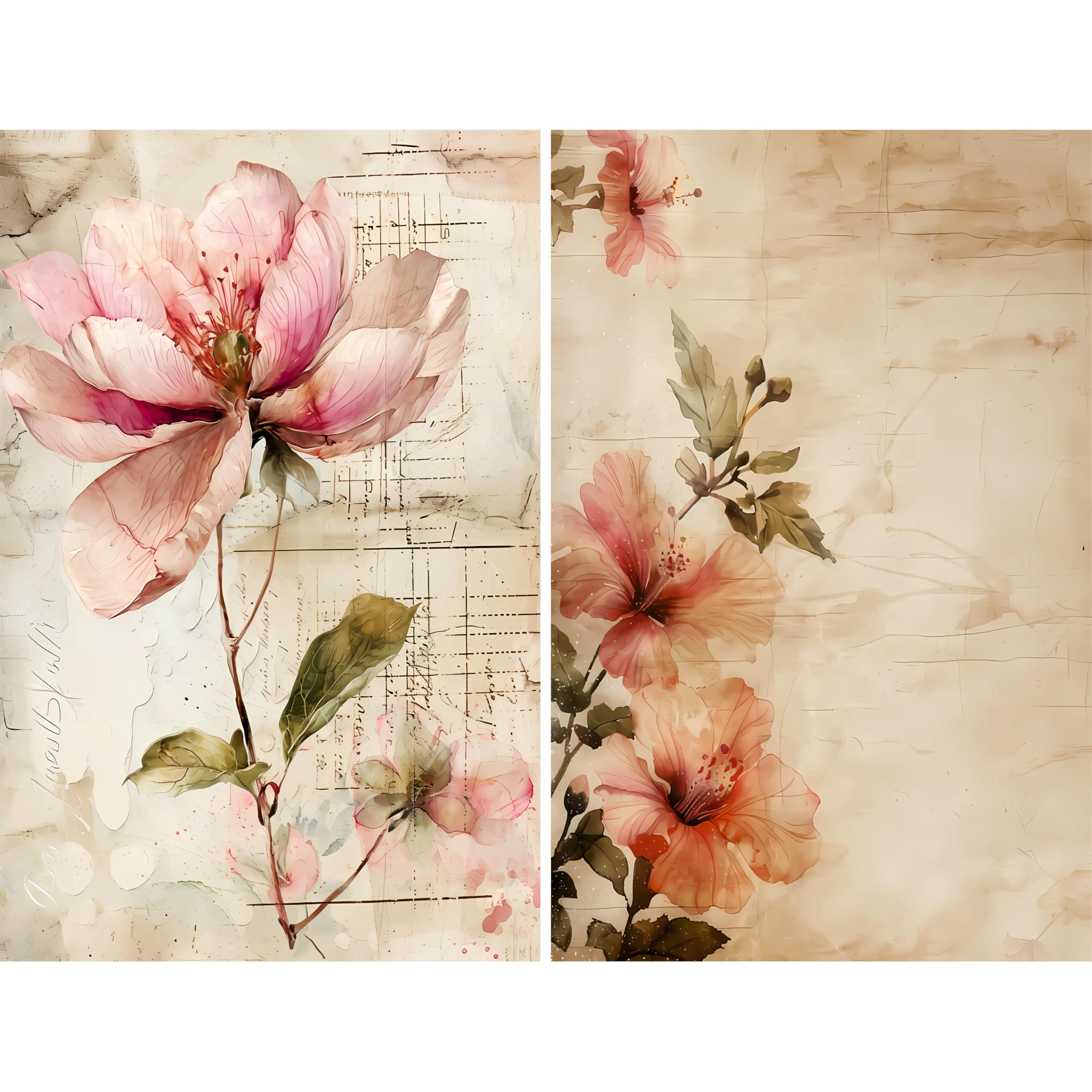 Decoupage Rice Paper, 20 x 26.5cm (6 Sheets) – 6x Decoupage Papers for Collage, Mixed Media, Card Making & Crafts, Decoupage by CRAFT KREATIVELY