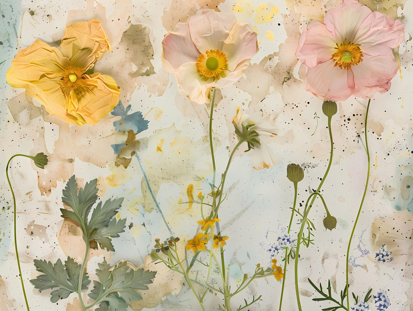 Abstract Flora Rice Papers – Decoupage Paper 6x Designs for Collage, Mixed Media, Card Making & Crafts, Decoupage by CRAFT KREATIVELY