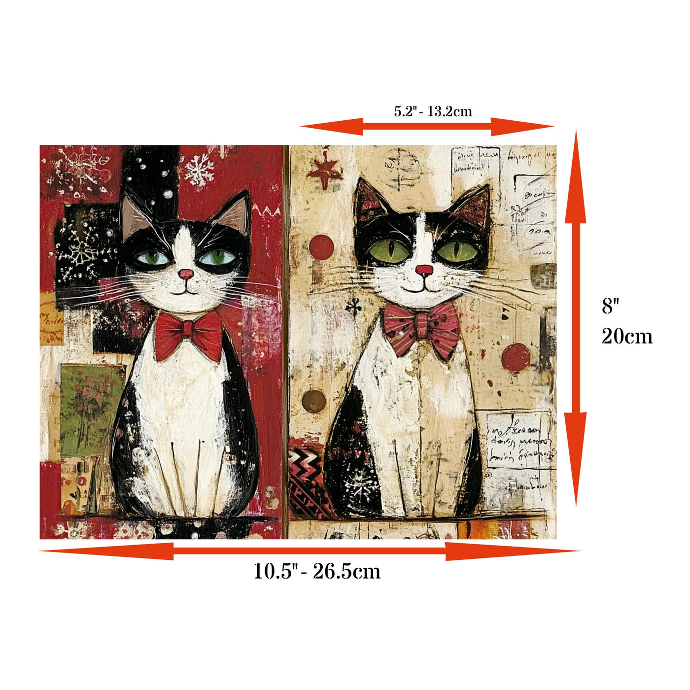 Decoupage Rice Papers - 6 Sheets | 6 Unique Designs | Versatile Christmas Designs for Art Projects & Crafting by CRAFT KREATIVELY