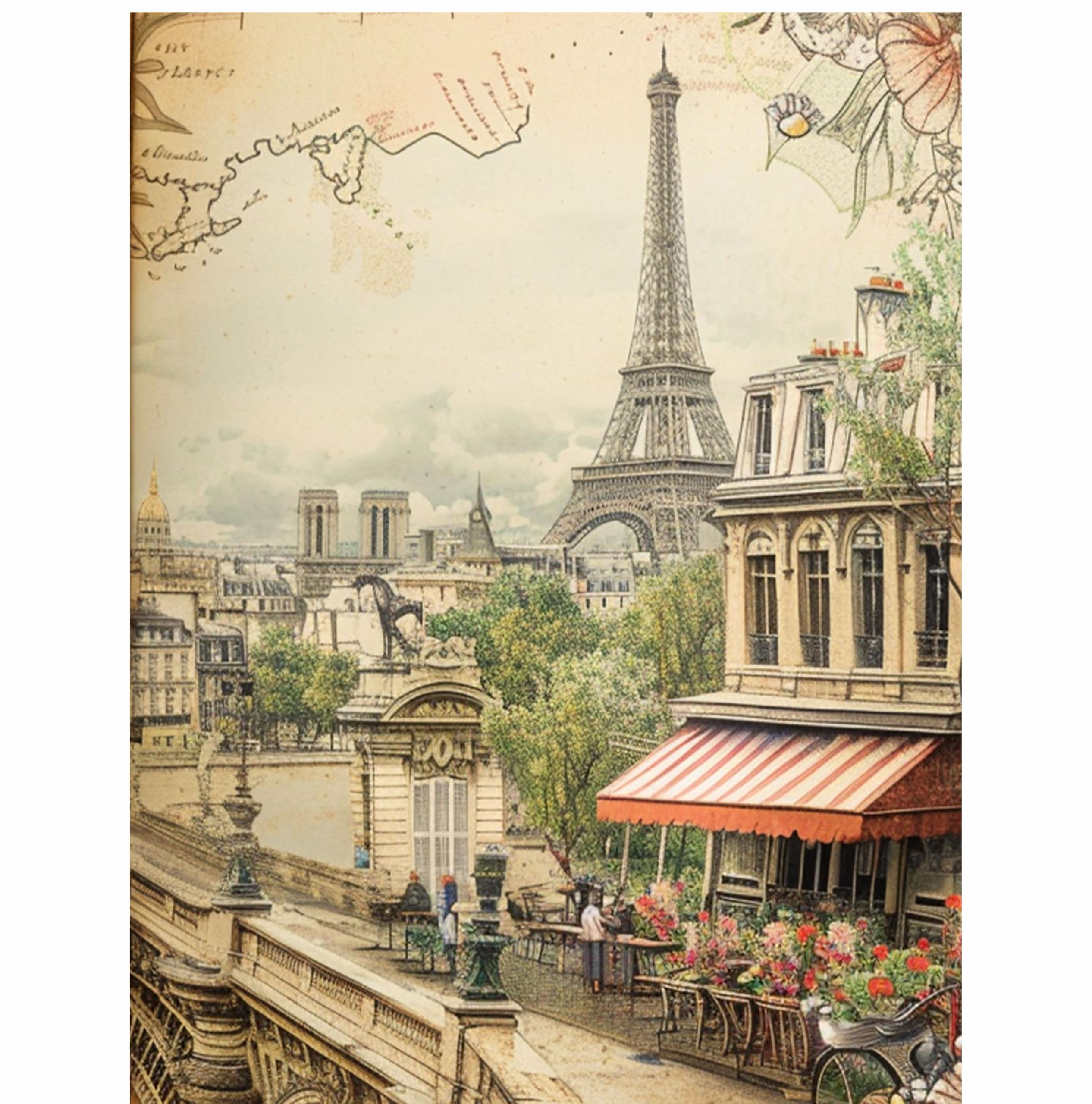 Decoupage Rice Paper, 20 x 26.5cm(6 Sheets) – 6x Decoupage Papers for Collage, Mixed Media, Card Making & Crafts, Decoupage by CRAFT KREATIVELY