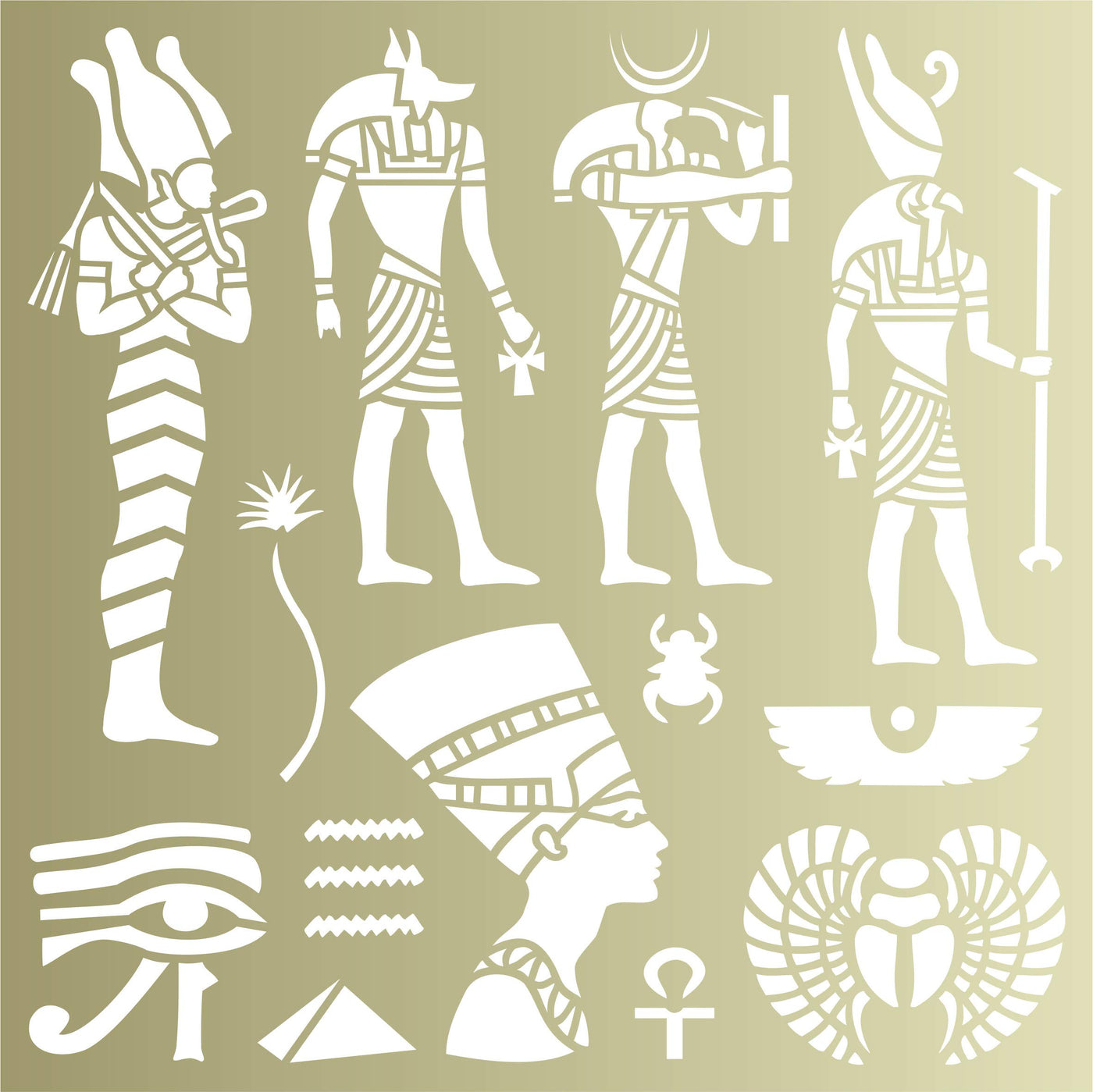 Egyptian Stencil - Classic Egypt Symbol Hyroglyphics Stencils