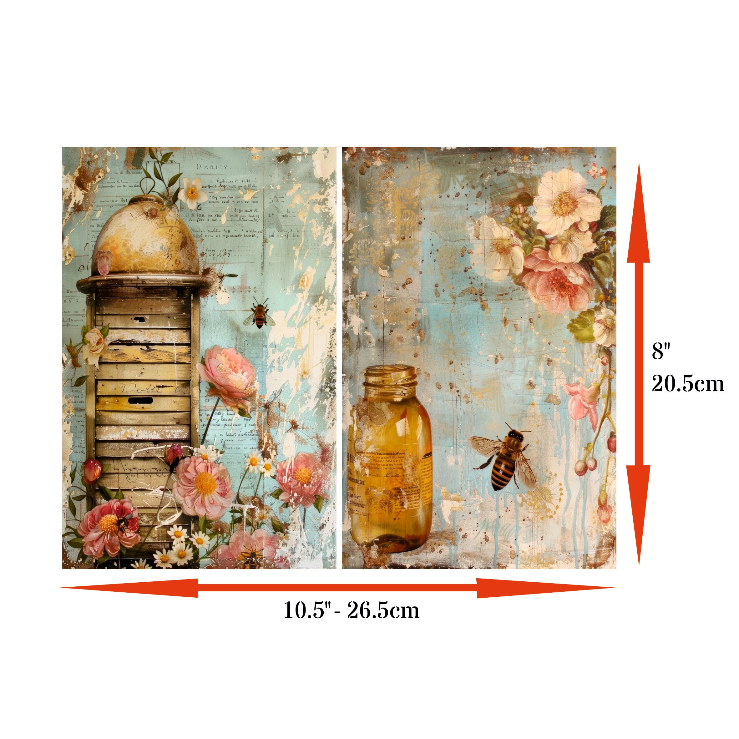 Decoupage Rice Papers - 6 Pieces | 6 Unique Designs | Versatile Decoupage Designs for Art Projects & Crafting by CRAFT KREATIVELY
