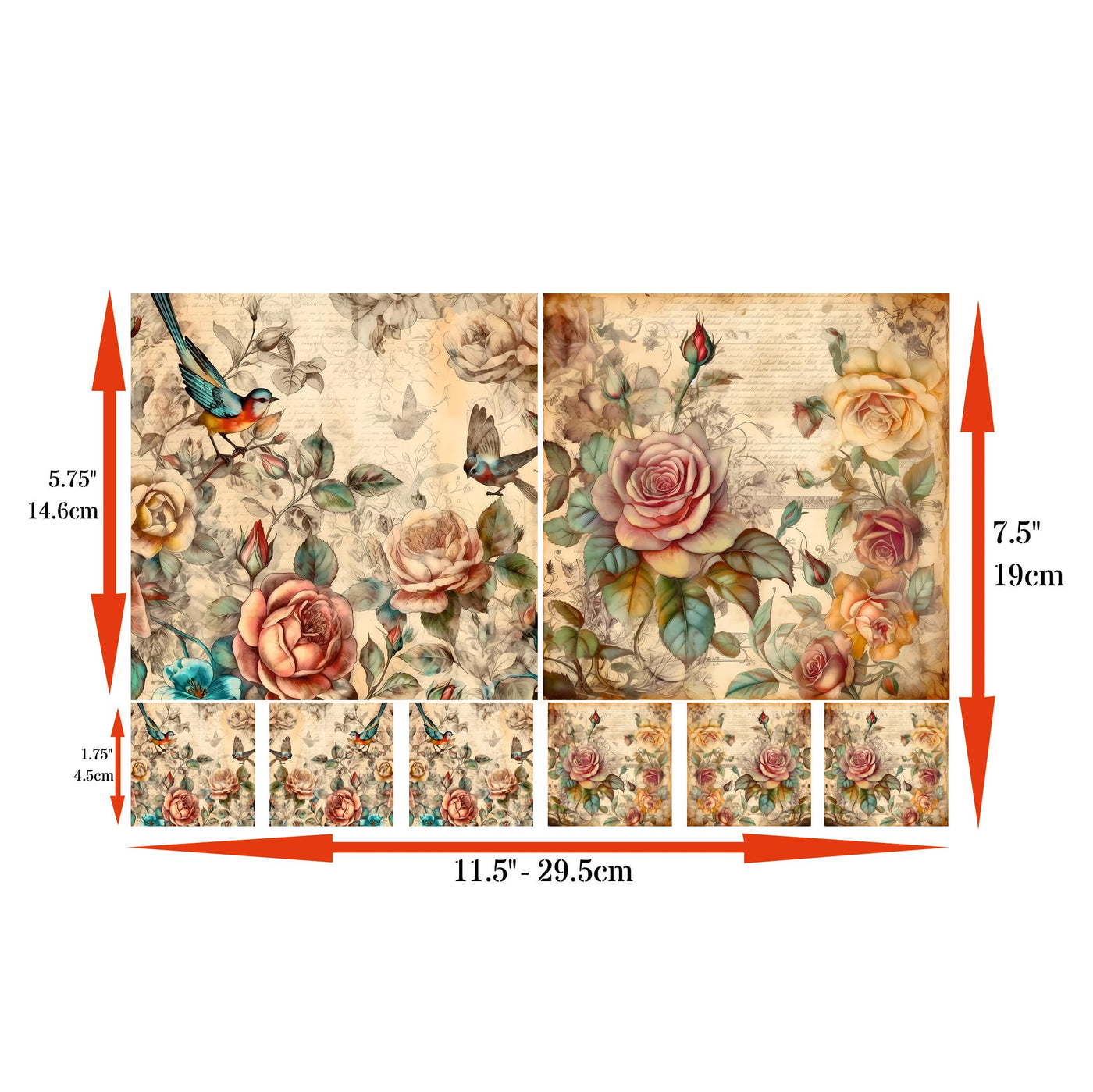 Decoupage Rice Papers - 4 Sheets | 8 Unique Designs | Versatile Christmas Designs for Art Projects & Crafting by CRAFT KREATIVELY