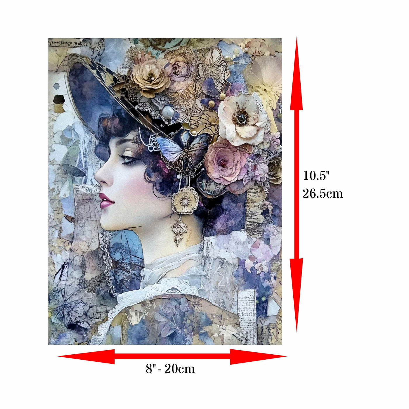 Decoupage Rice Paper, 20 x 26.5cm (6 Sheets) – 6x Decoupage Beauty Papers for Collage, Mixed Media, Card Making & Crafts, Decoupage by CRAFT KREATIVELY