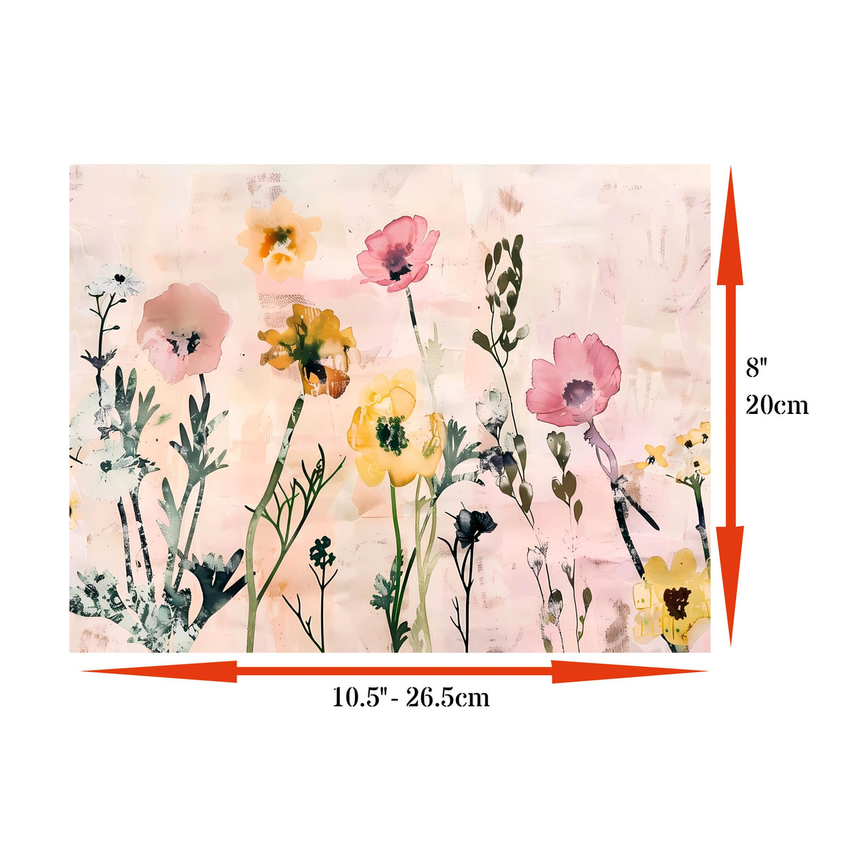 Abstract Flora Rice Papers – Decoupage Paper 6x Designs for Collage, Mixed Media, Card Making & Crafts, Decoupage by CRAFT KREATIVELY