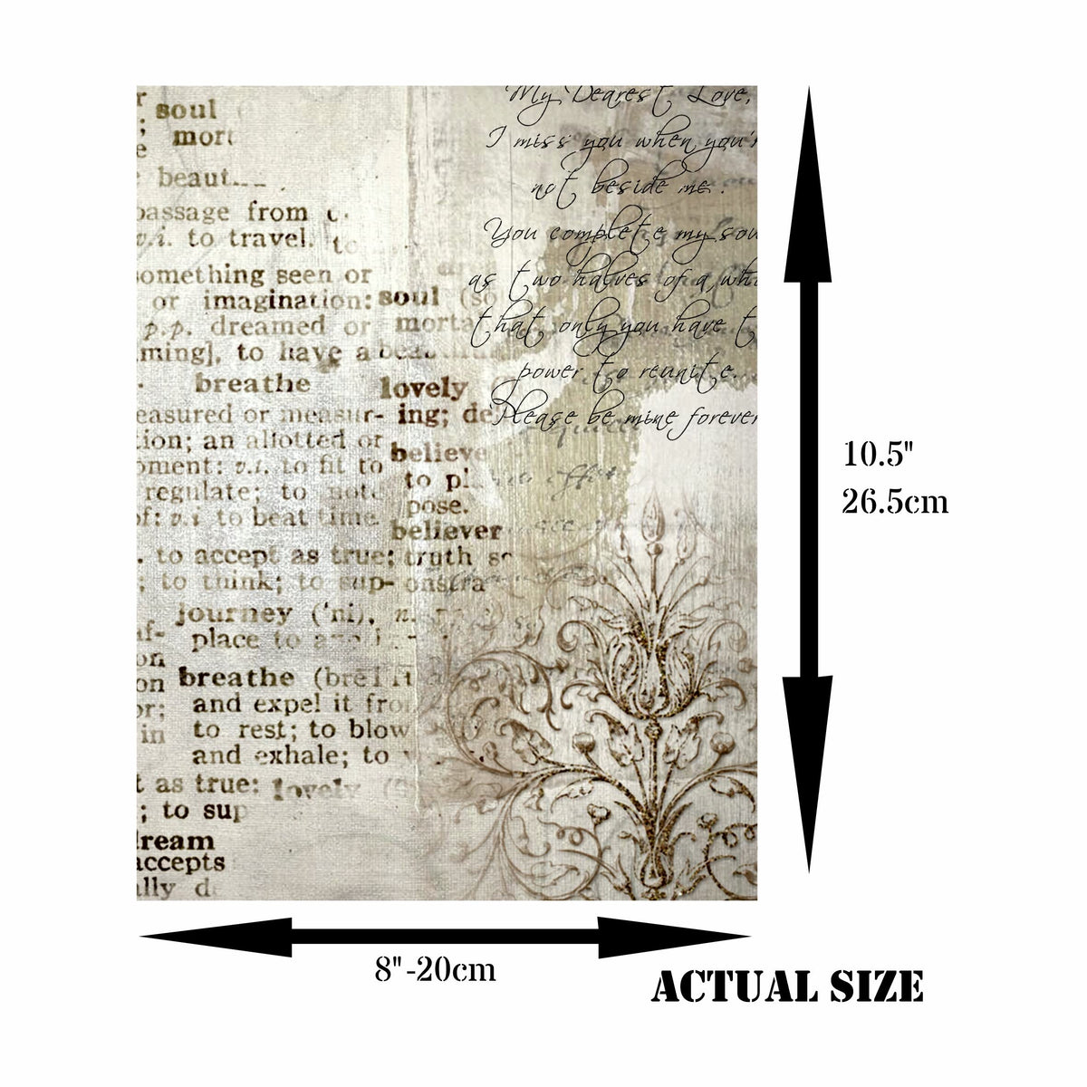Woodland Theme Mulberry Rice Paper, 20.5 x 26.5cm - 6 x Different Printed Mulberry Paper Images 30gsm Visible Fibres for Decoupage Crafts Mixed Media Collage Art