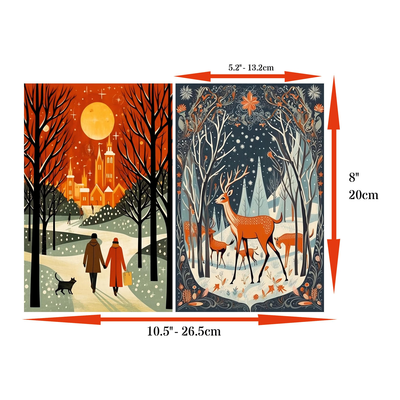 Decoupage Rice Papers - 6 Sheets | 6 Unique Designs | Versatile Christmas Designs for Art Projects & Crafting by CRAFT KREATIVELY