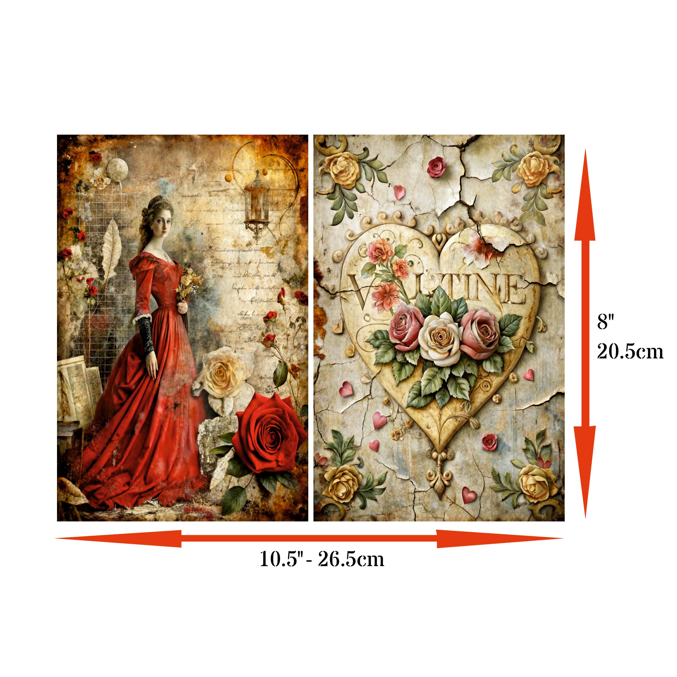 Decoupage Rice Papers - 6 Pieces | 6 Unique Designs | Versatile Decoupage Designs for Art Projects & Crafting by CRAFT KREATIVELY