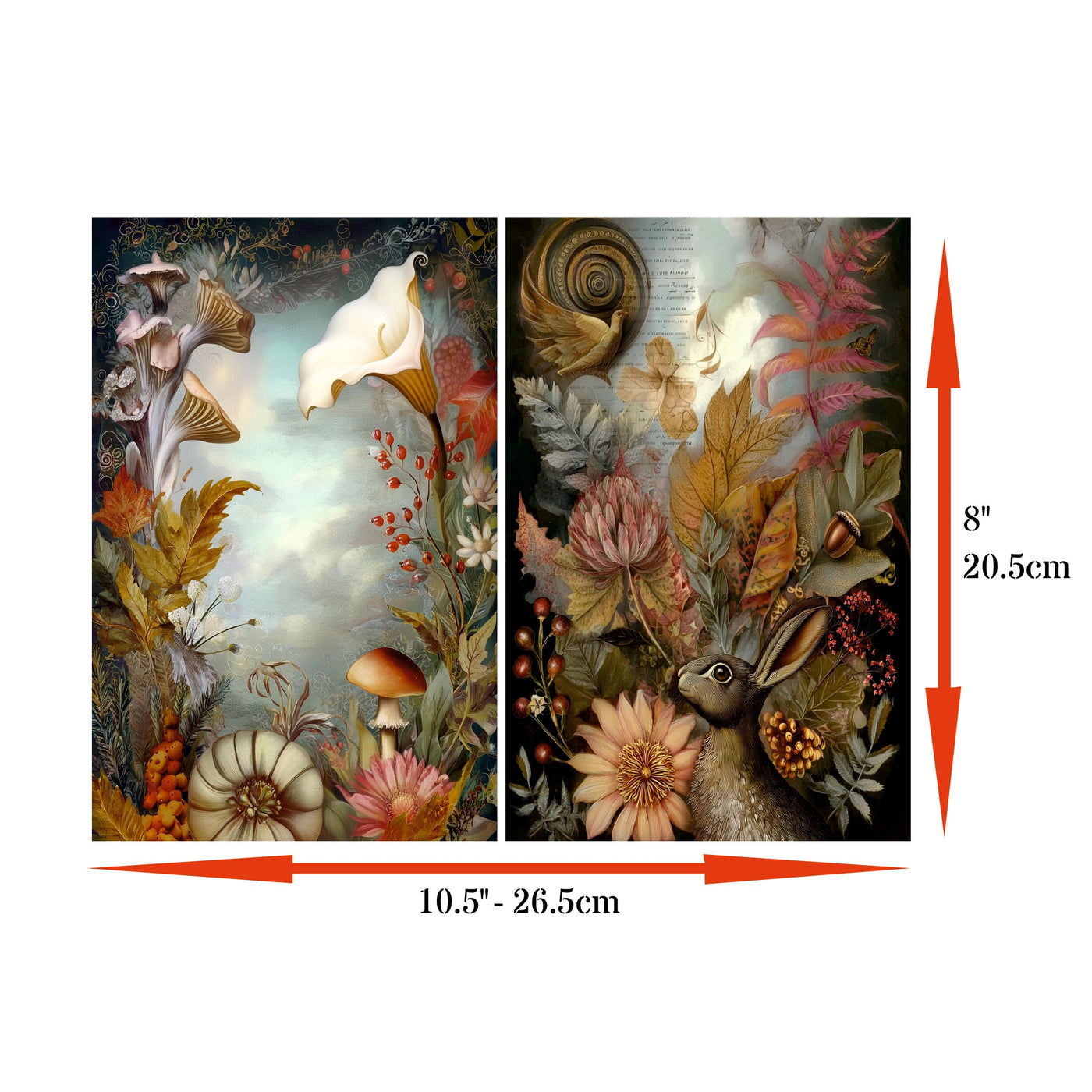Decoupage Rice Papers - 6 Pieces | 6 Unique Designs | Versatile Decoupage Designs for Art Projects & Crafting by CRAFT KREATIVELY