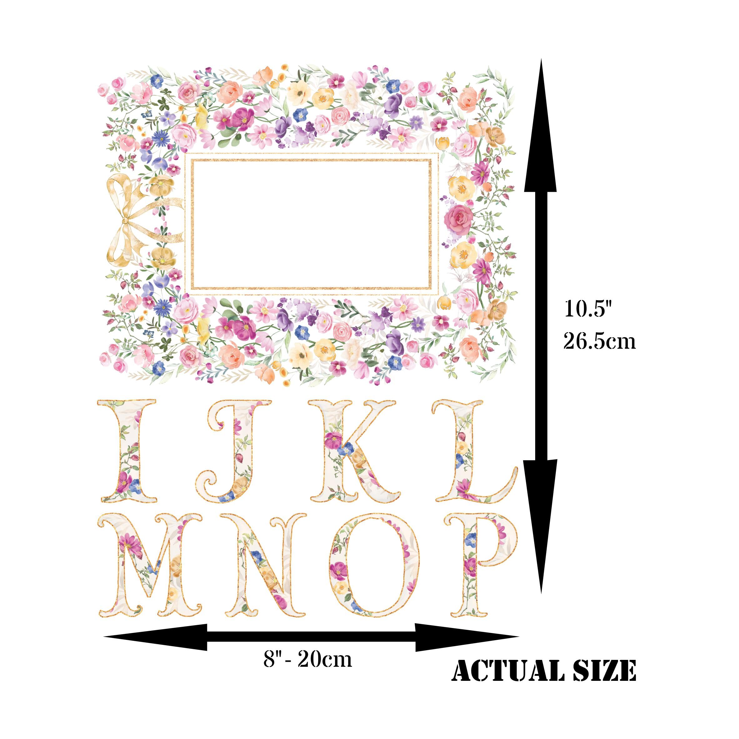 Letters n Frames Rice Paper - Hand Painted Decoupage Craft Cards