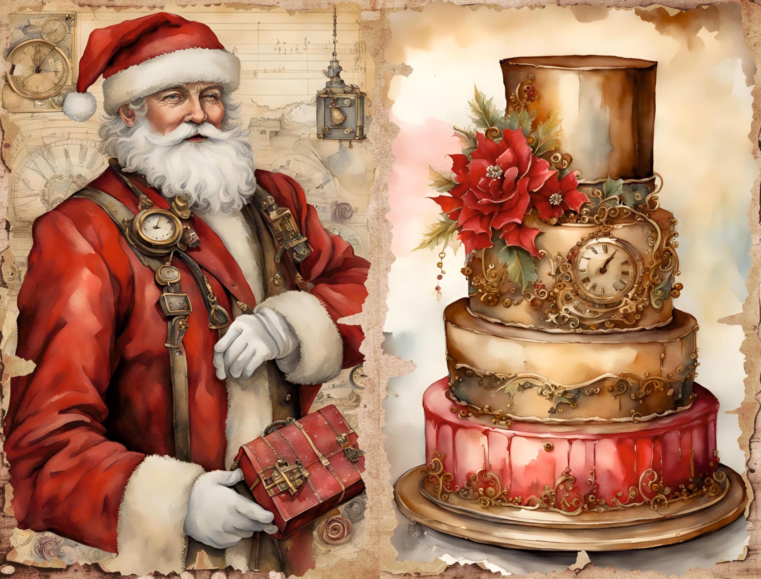 Decoupage Rice Papers - 6 Sheets | 6 Unique Designs | Versatile Christmas Designs for Art Projects & Crafting by CRAFT KREATIVELY