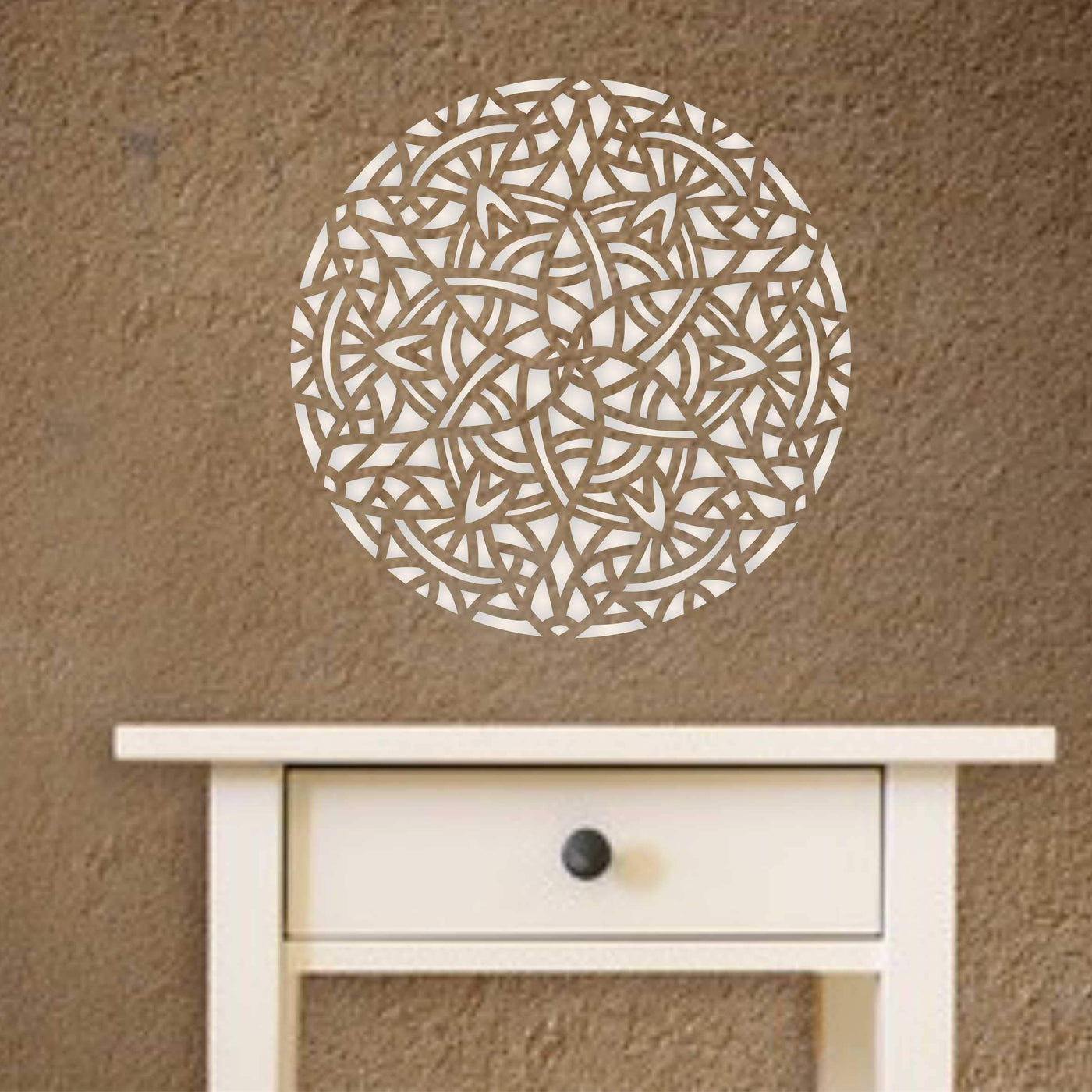 Arabic Mandala Stencil, 35.56 x 35.56 cm (L) - Islamic Mosaic Arabic Geometric Design Stencils Template for Painting