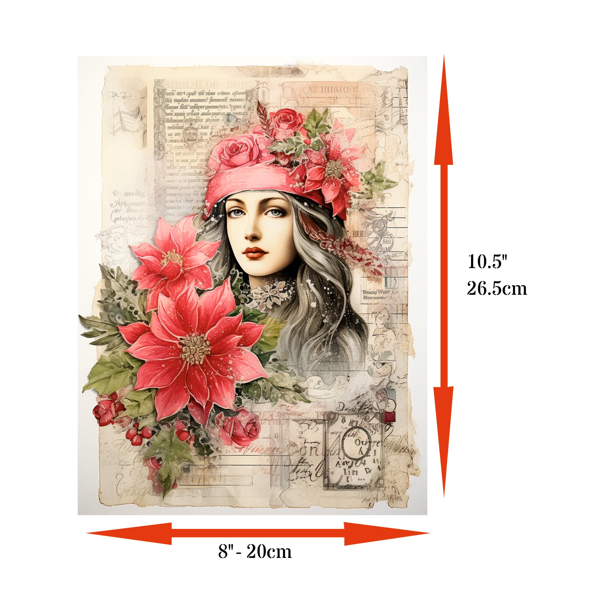 Decoupage Rice Papers - 4 Sheets | 32 Pieces | 8 Unique Designs | Versatile Designs for Art Projects & Crafting by CRAFT KREATIVELY