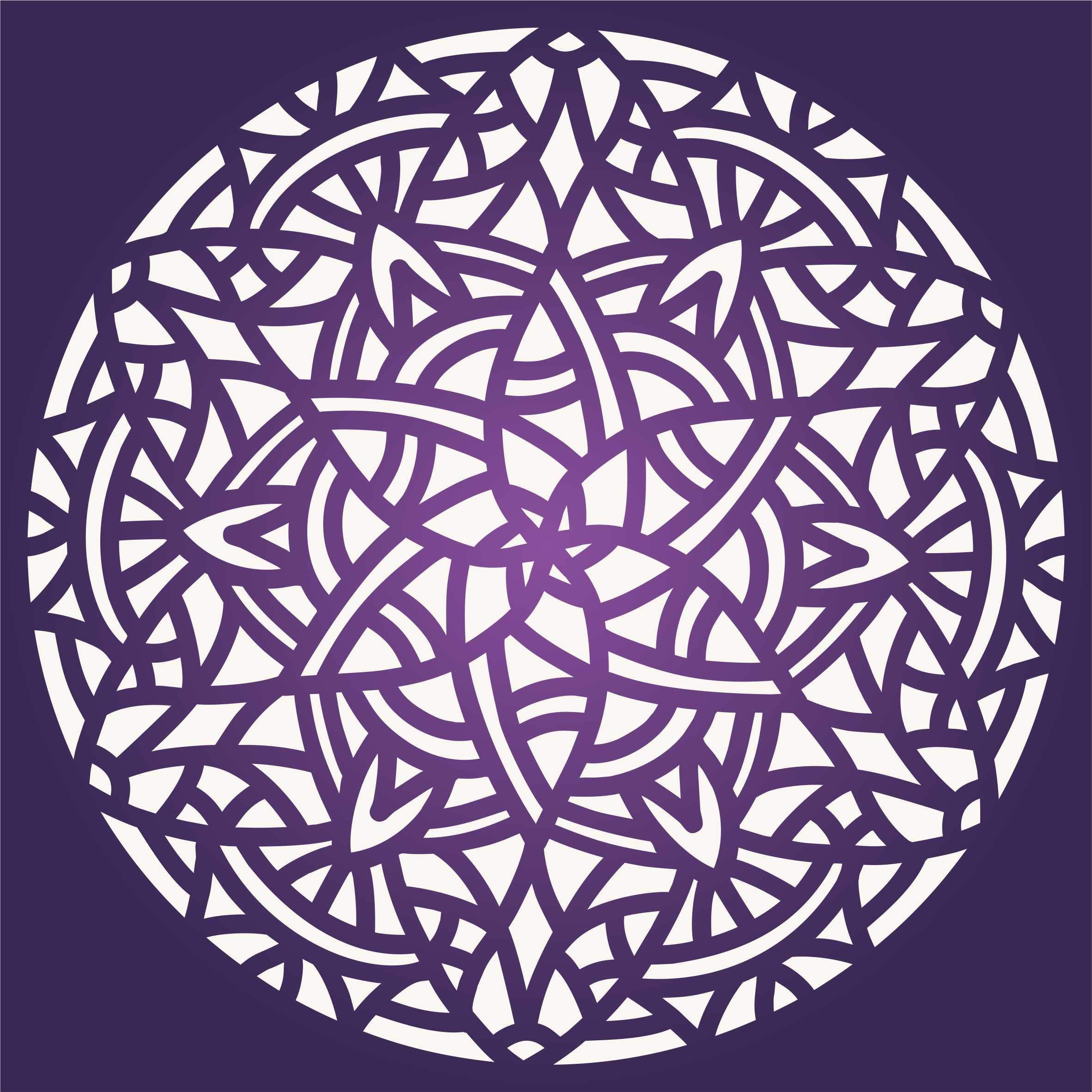 Arabic Mandala Stencil, 35.56 x 35.56 cm (L) - Islamic Mosaic Arabic Geometric Design Stencils Template for Painting