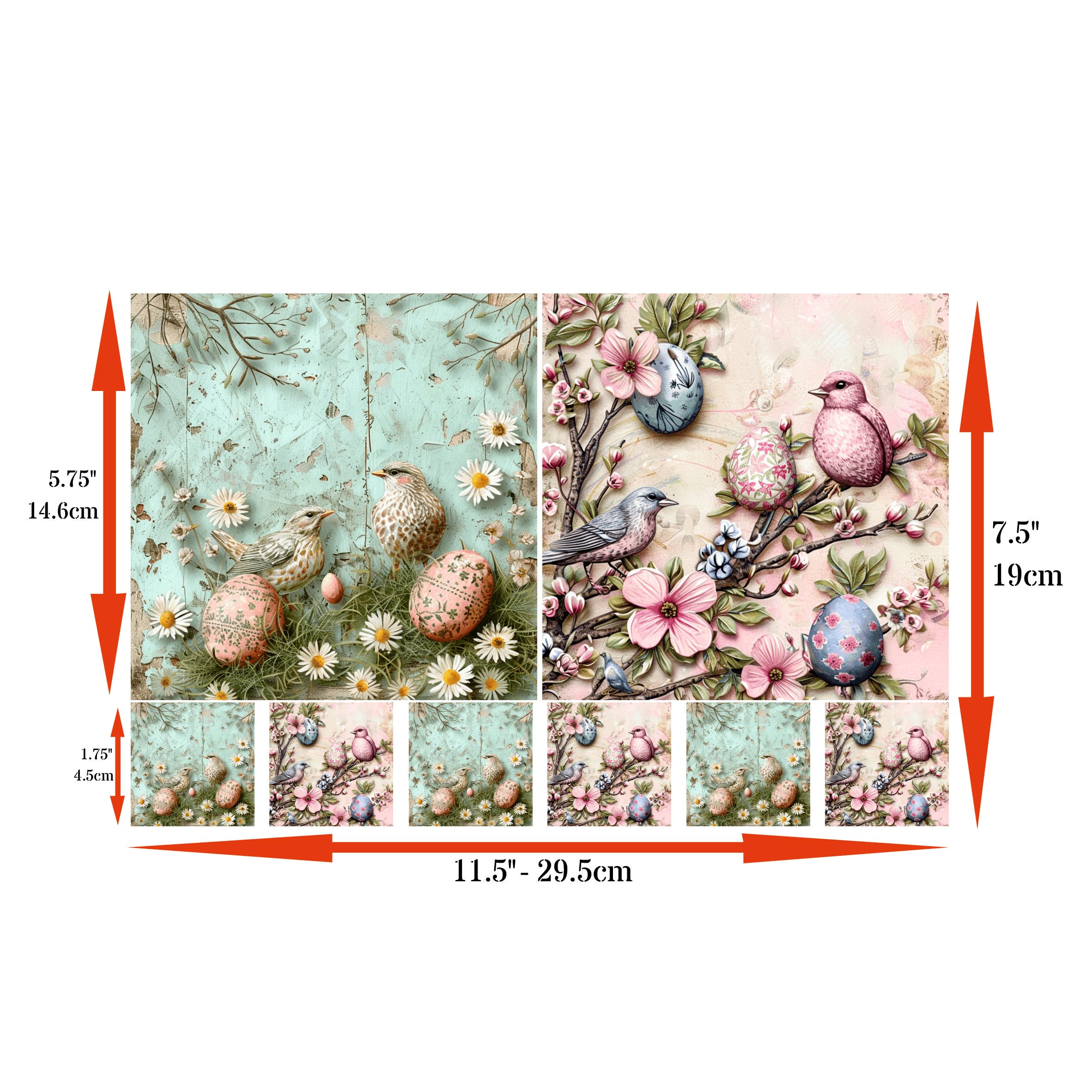 Decoupage Rice Papers - 4 Pages | 8 Unique Designs | Versatile Christmas Designs for Art Projects & Crafting by CRAFT KREATIVELY