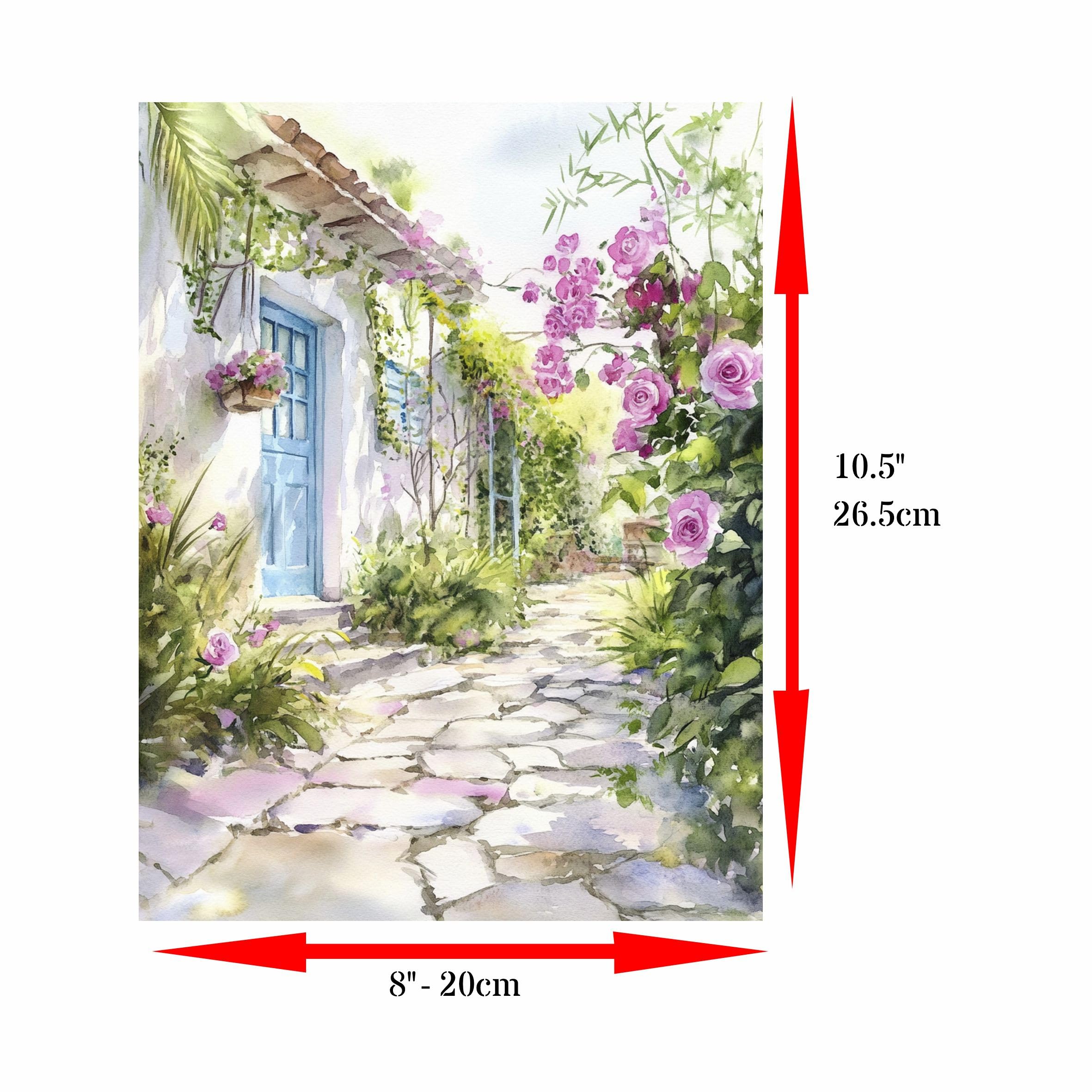 Decoupage Rice Paper, 20 x 26.5cm(6 Sheets) – 6x Decoupage Papers for Collage, Mixed Media, Card Making & Crafts, Decoupage by CRAFT KREATIVELY