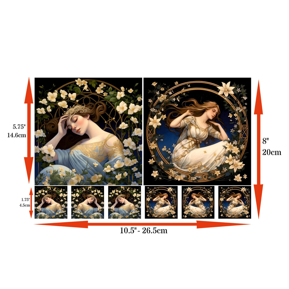 Square Rice Papers – Decoupage Paper Design for Furniture, Mixed Media, Cards & Crafts, Decoupage by CRAFT KREATIVELY