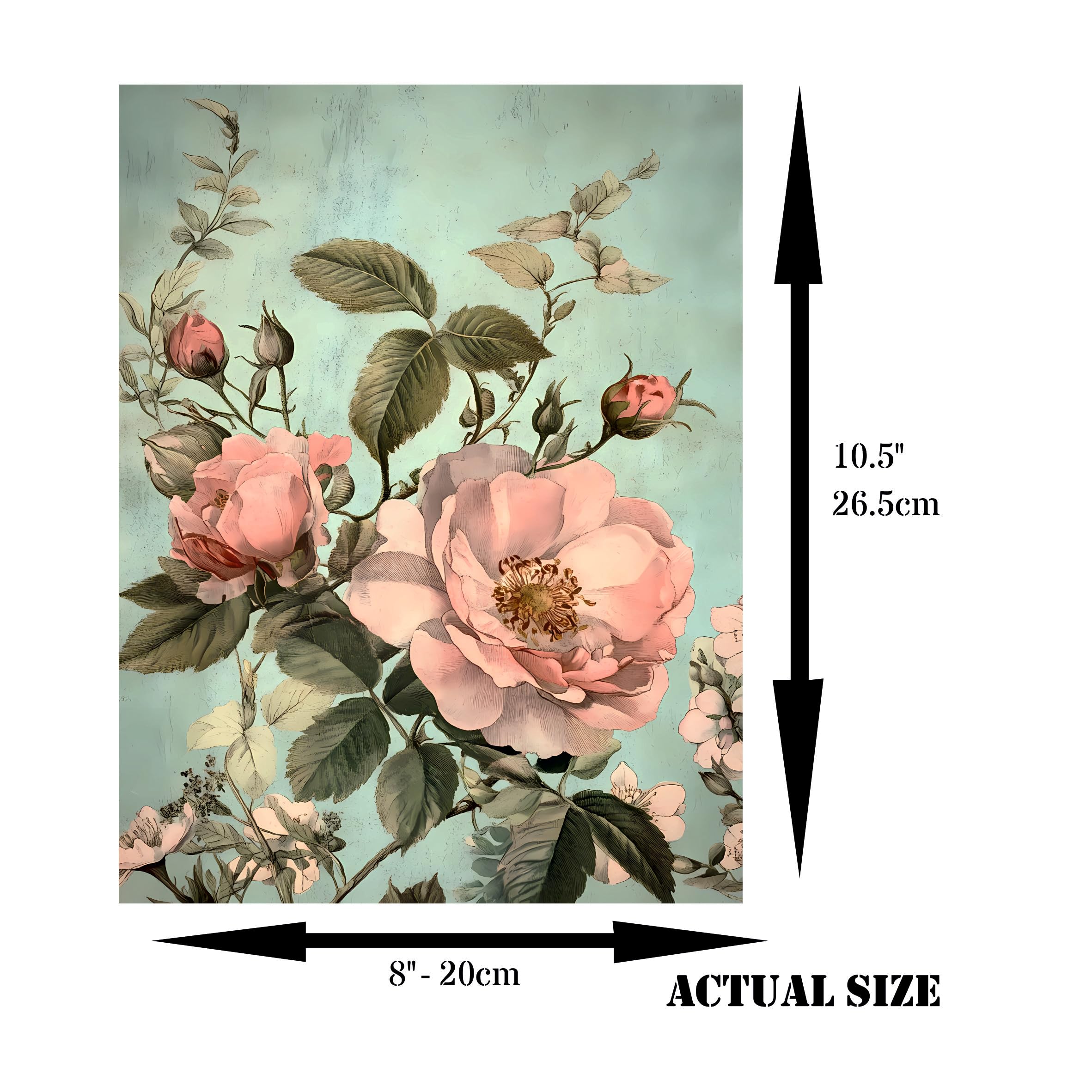 Decoupage Rice Paper, 20 x 26.5cm(6 Sheets) – 6x Decoupage Papers for Collage, Mixed Media, Card Making & Crafts, Decoupage by CRAFT KREATIVELY